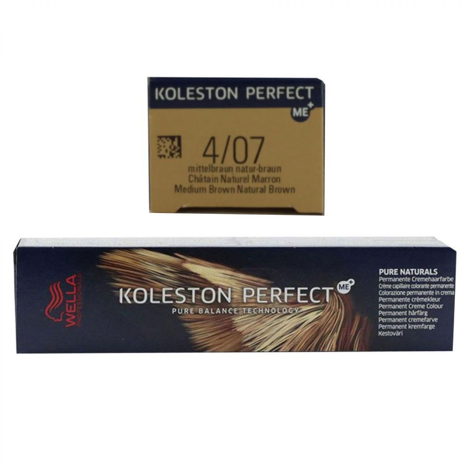 Wella Koleston Perfect ME Pure Naturals 60 ml 4/07 mittelbraun natur braun