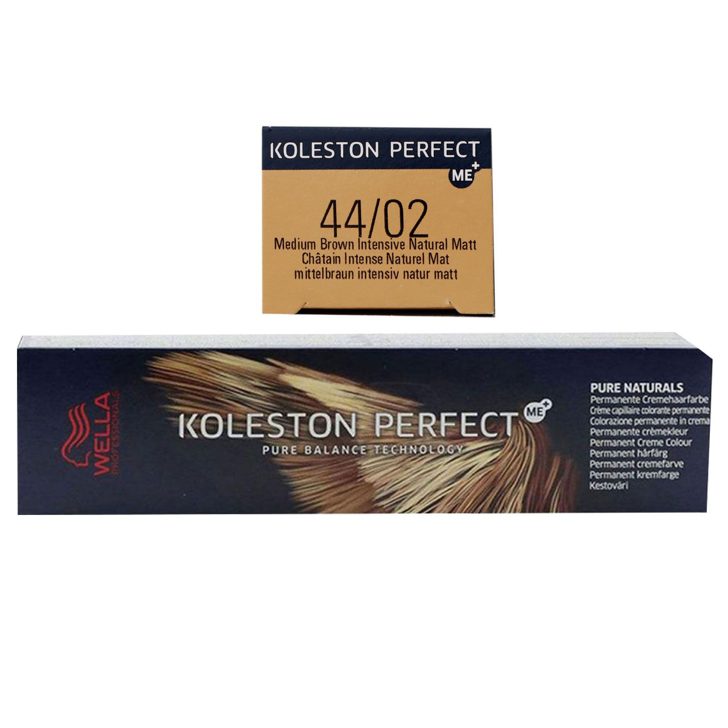 Wella Koleston Perfect ME Pure Naturals 60 ml 44/02 mittelbraun intensiv natur matt