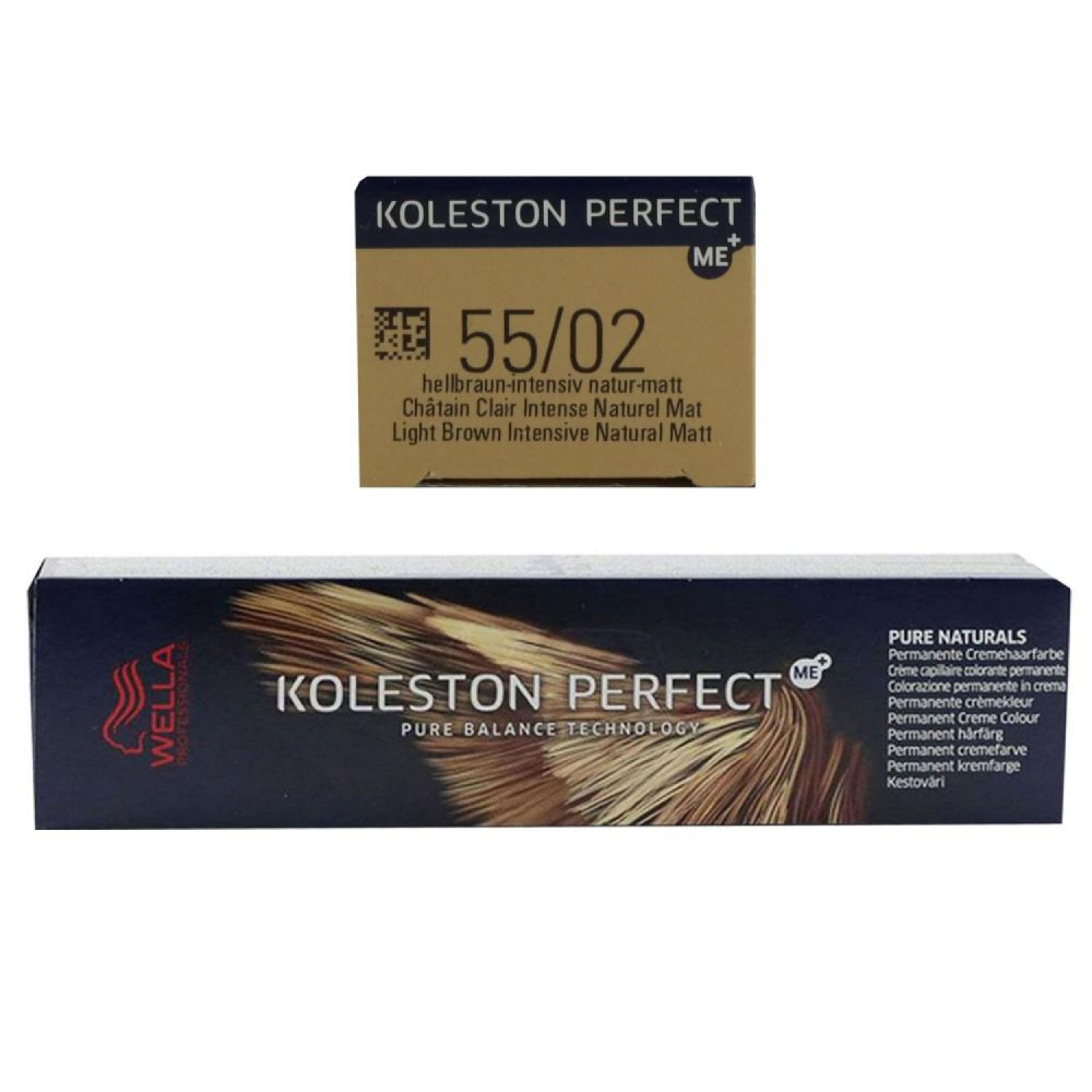 Wella Koleston Perfect ME Pure Naturals 60 ml 55/02 hellbraun intensiv natur matt