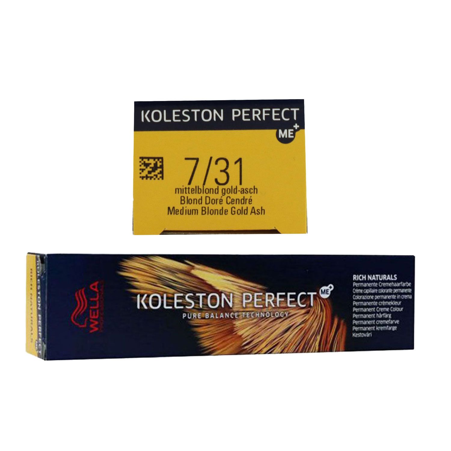 Wella Koleston Perfect ME Rich Naturals 60 ml 7/31 mittelblond gold asch