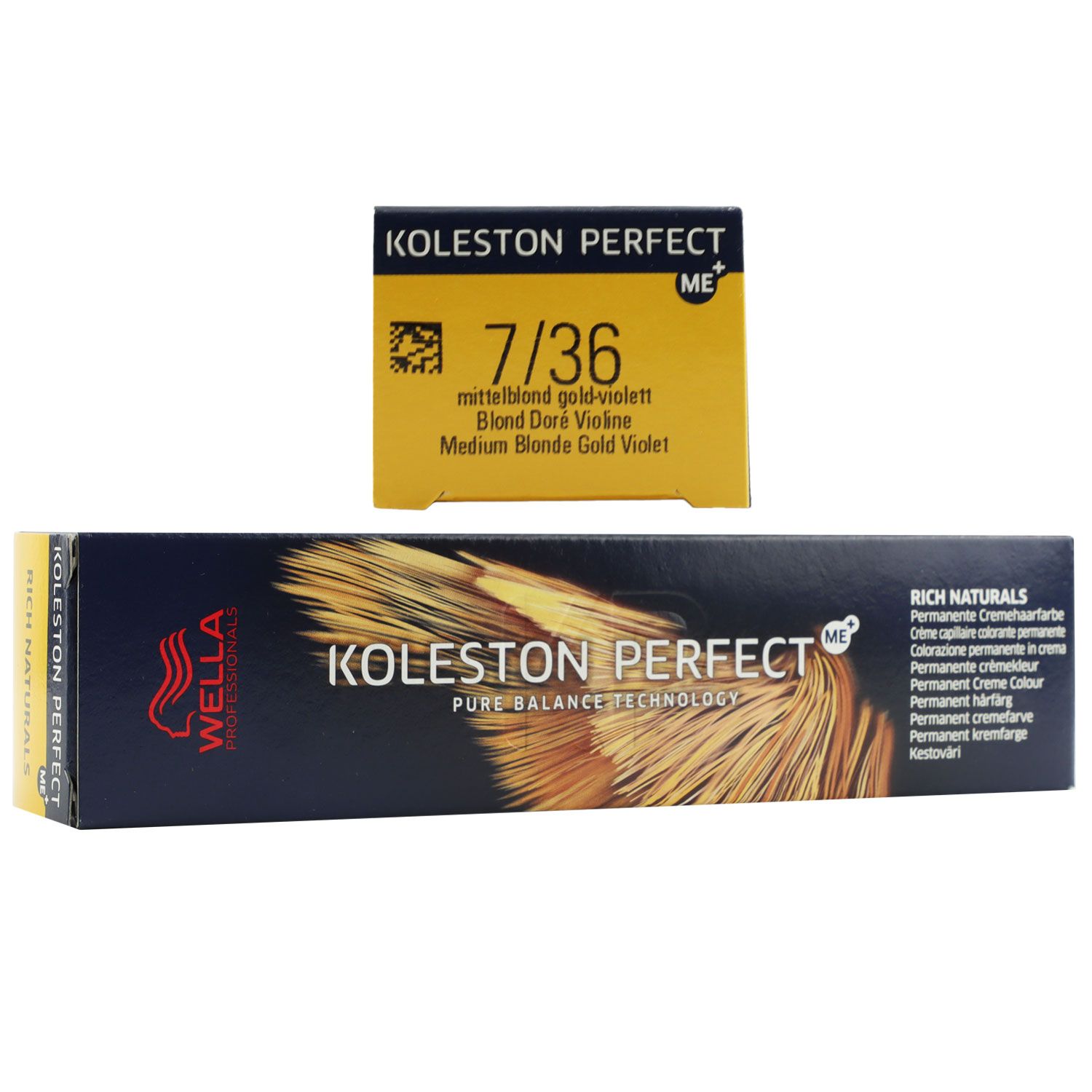 Wella Koleston Perfect ME Rich Naturals 60 ml 7/36 mittelblond gold violett