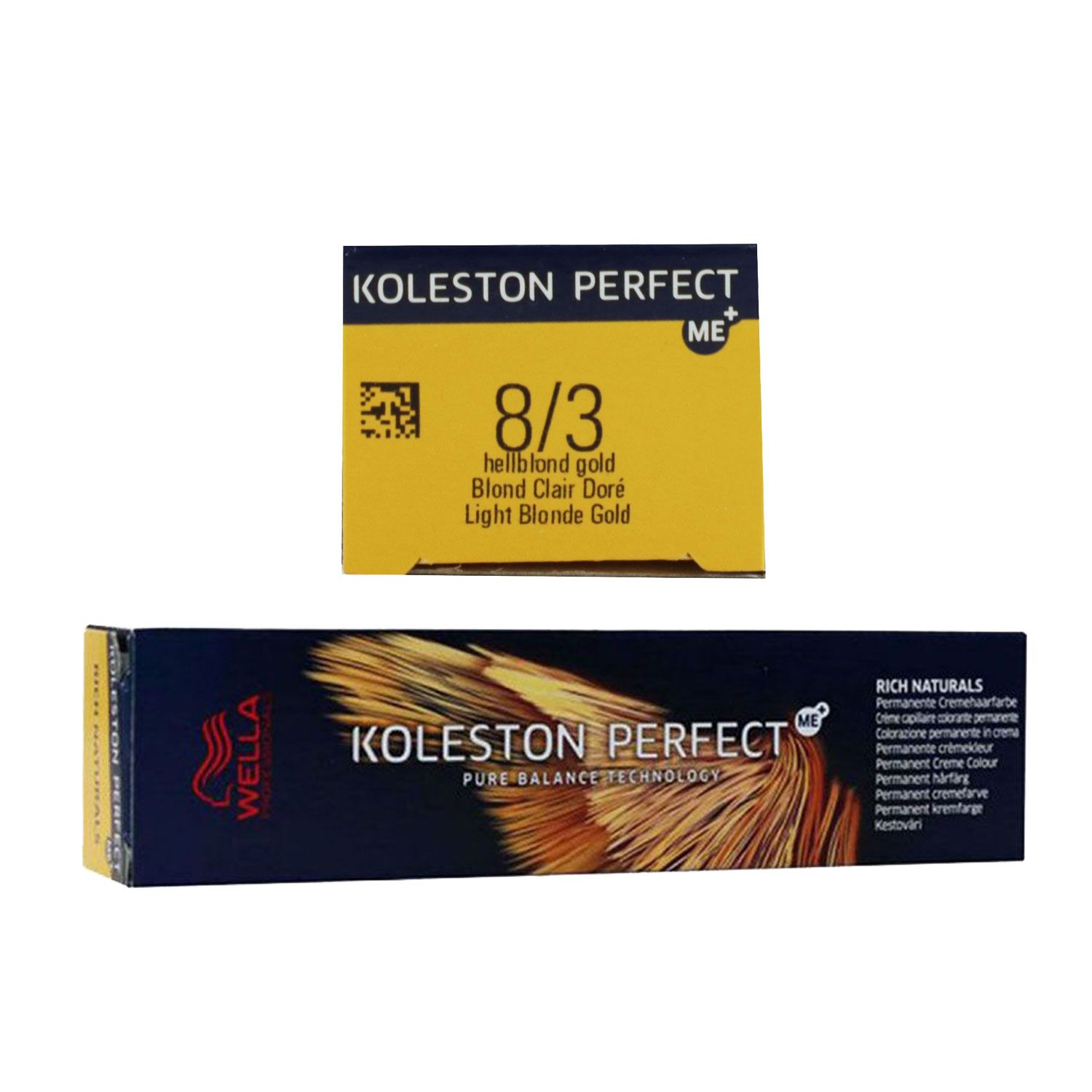 Wella Koleston Perfect ME Rich Naturals 60 ml 8/3 hellblond gold