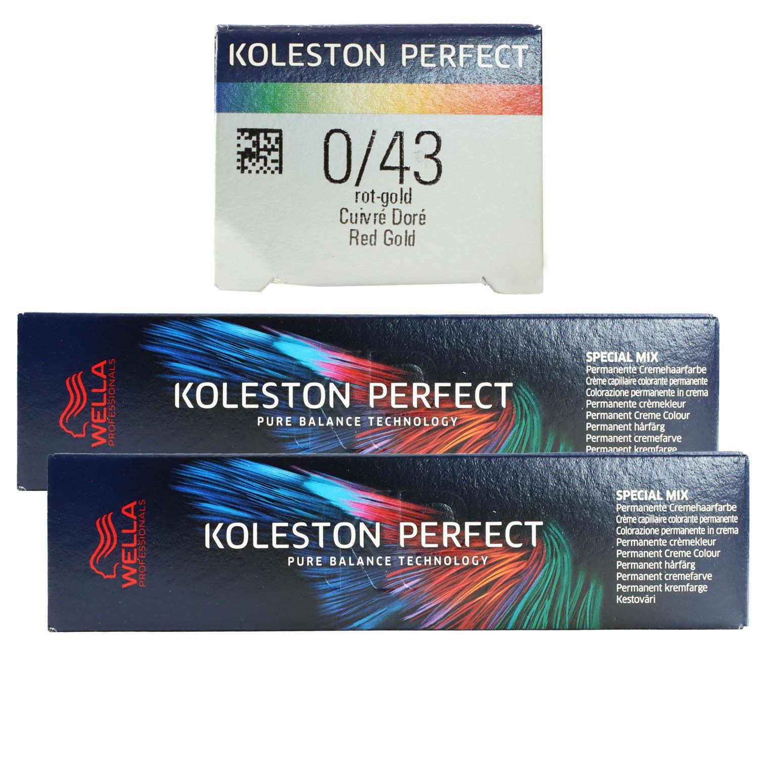Wella Koleston Perfect ME Special Mix 2 x 60 ml 0/43 Rot Gold Set