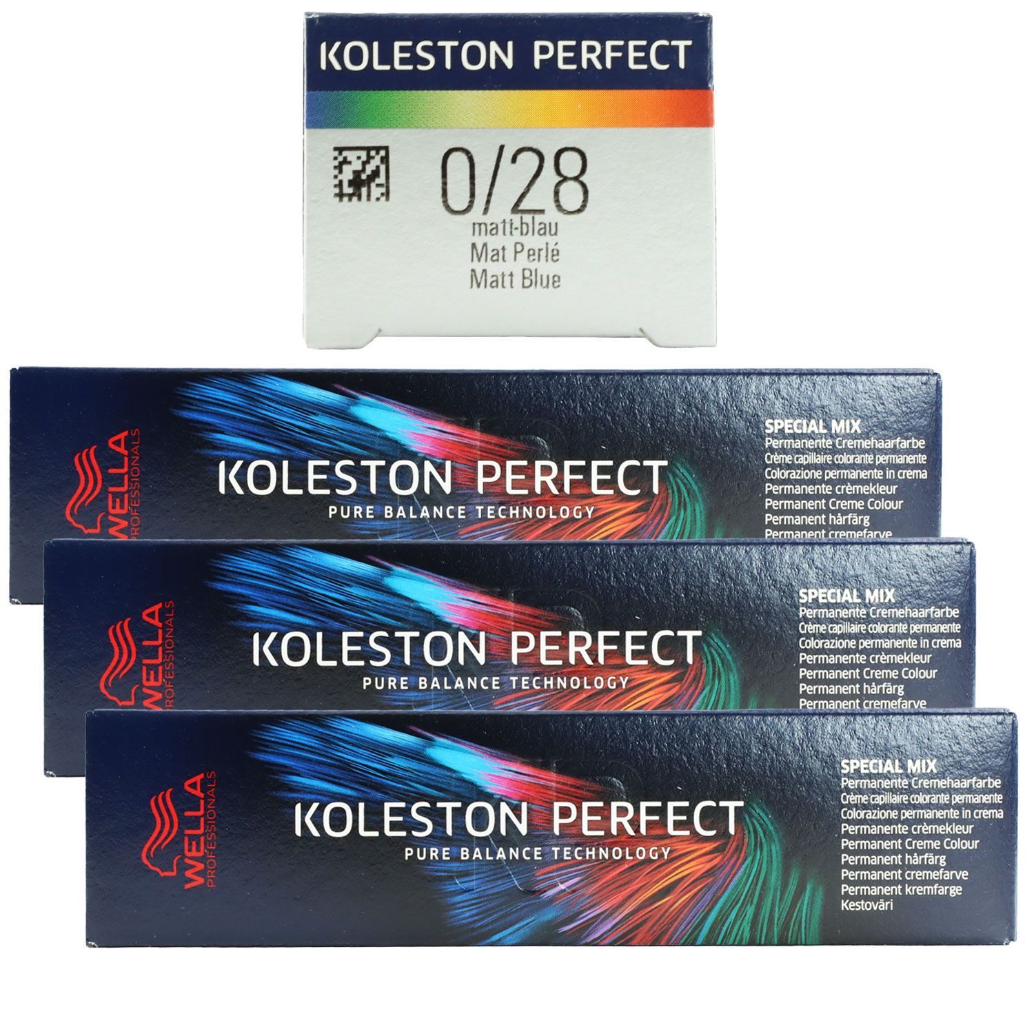 Wella Koleston Perfect ME Special Mix 3 x 60 ml 0/28 Matt Blau Set