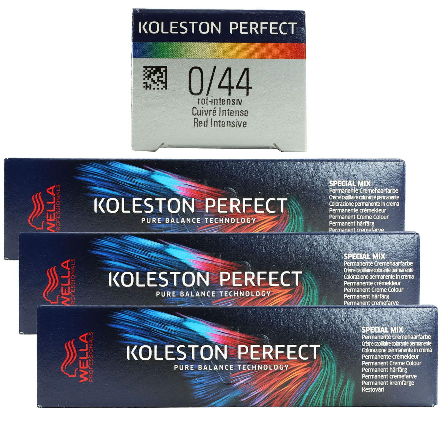Wella Koleston Perfect ME Special Mix 3 x 60 ml 0/44 Rot Intensiv Set