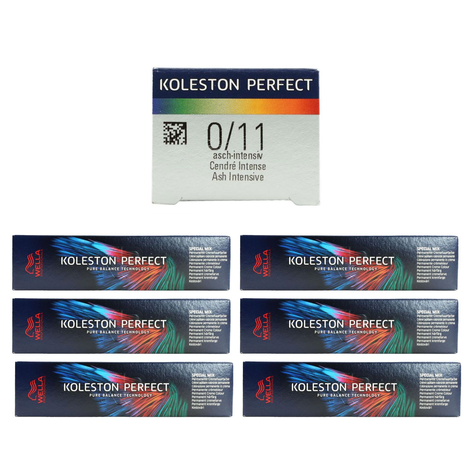 Wella Koleston Perfect ME Special Mix 6 x 60 ml 0/11 Asch Intensiv Set
