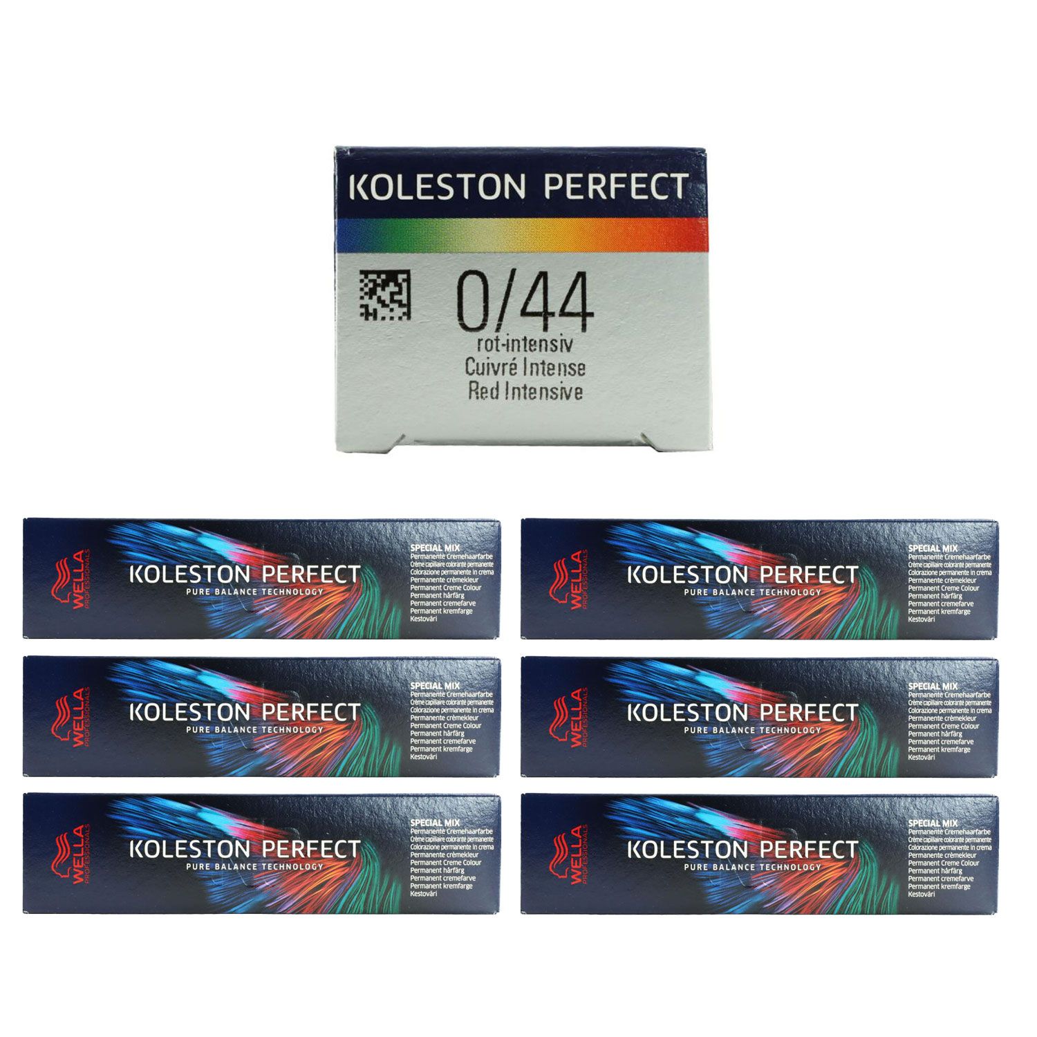 Wella Koleston Perfect ME Special Mix 6 x 60 ml 0/44 Rot Intensiv Set