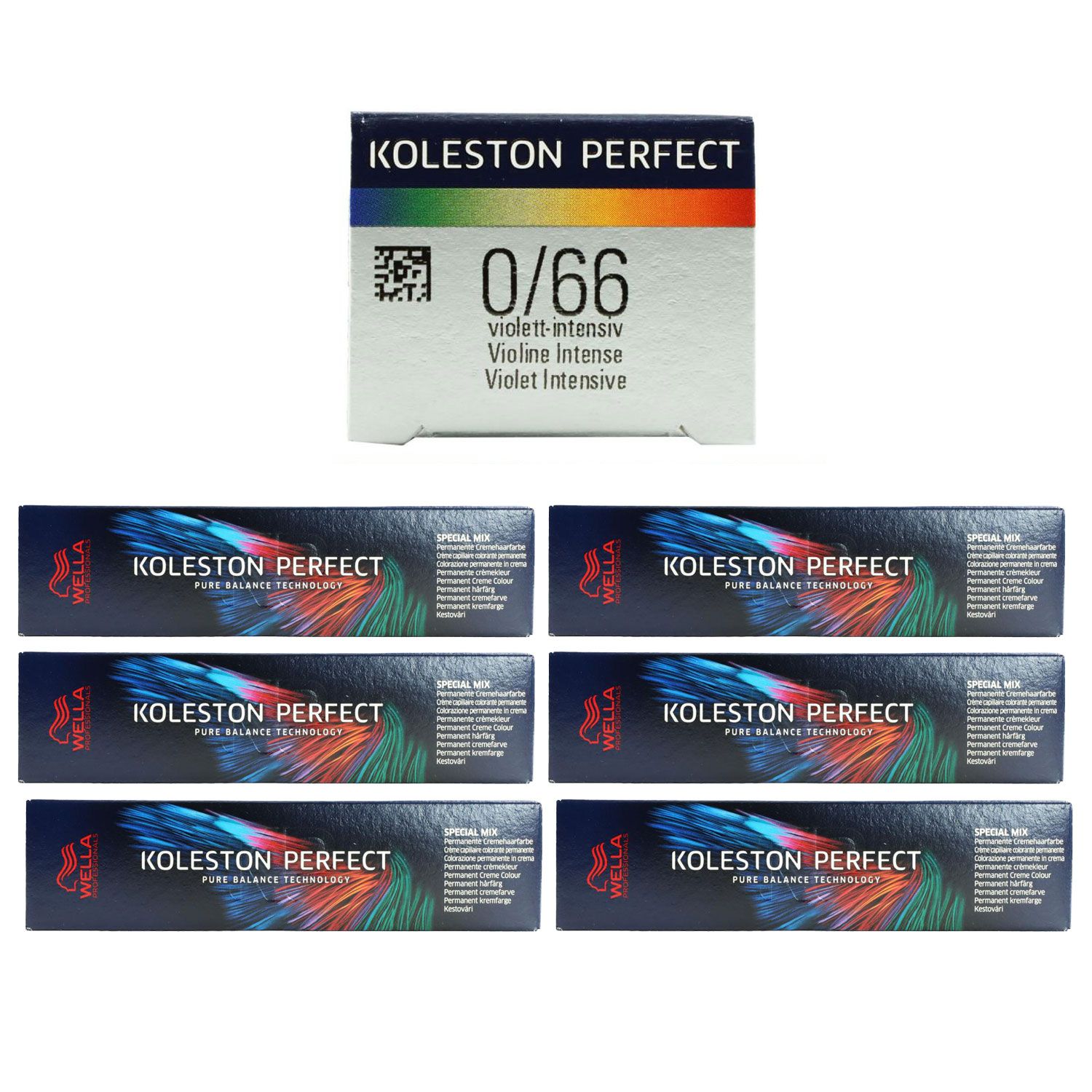 Wella Koleston Perfect ME Special Mix 6 x 60 ml 0/66 Violett Intensiv Set