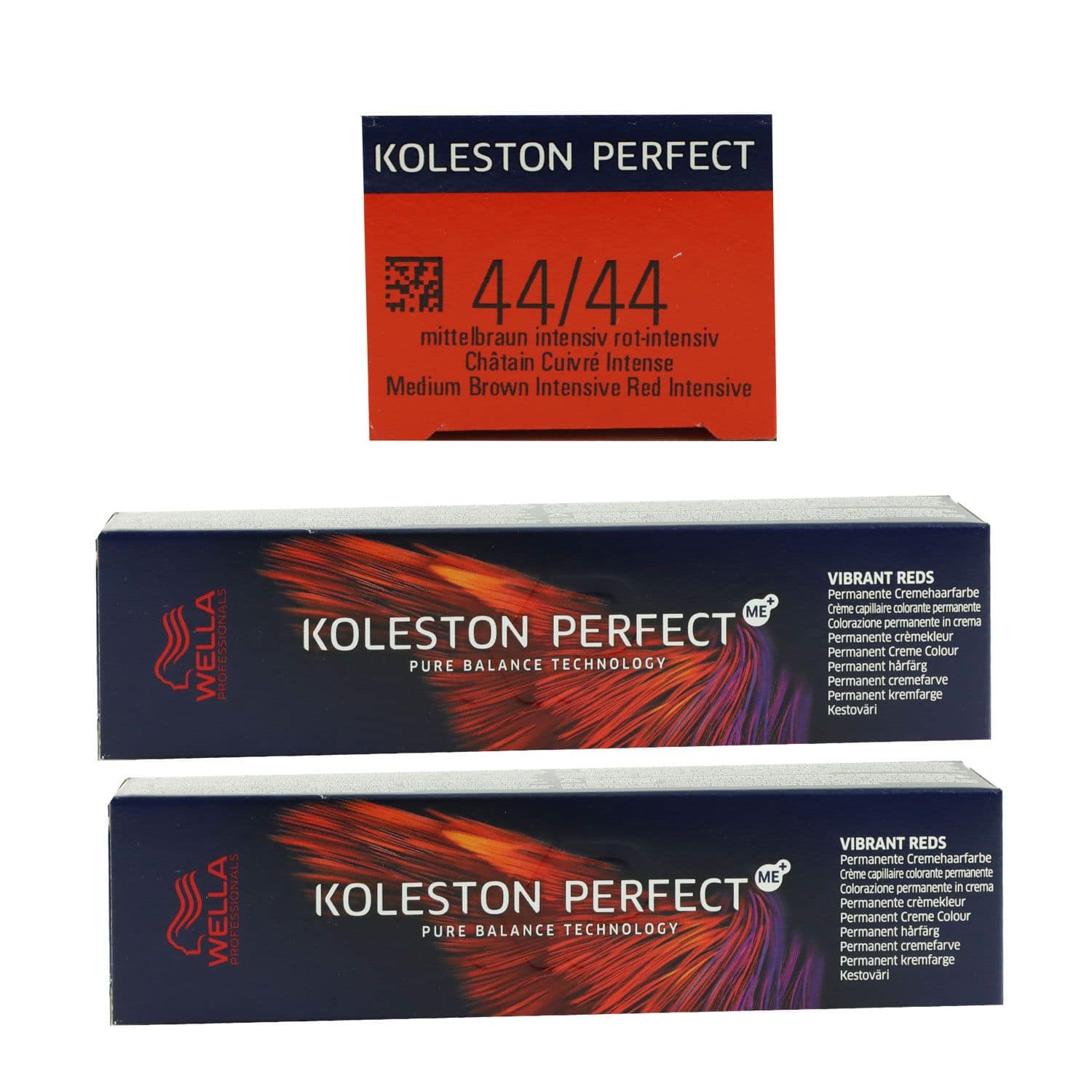 Wella Koleston Vibrant Reds 2 x 60 ml 44/44 intensives mittelbraun rotbraun Set