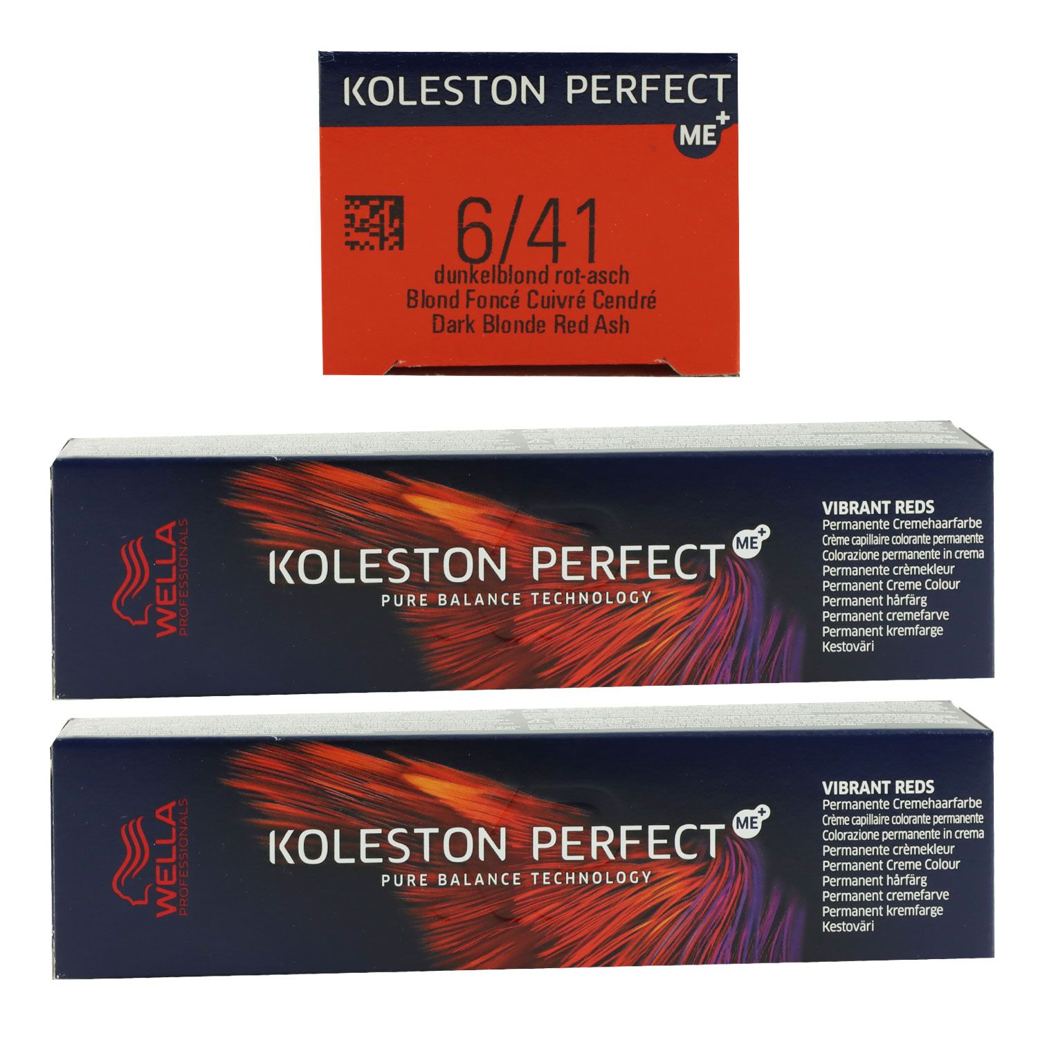 Wella Koleston Vibrant Reds 2 x 60 ml 6/41 dunkelblond rot asch Set