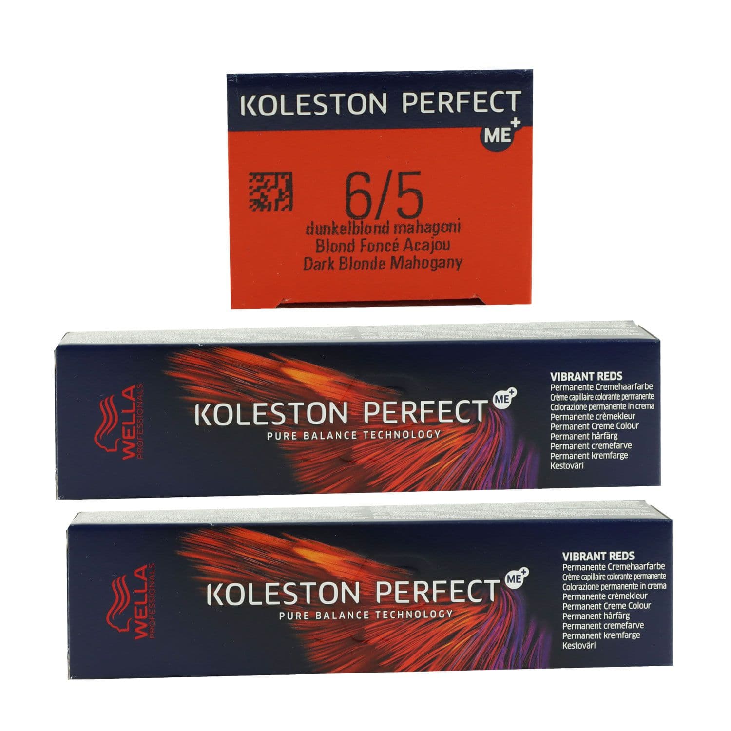 Wella Koleston Vibrant Reds 2 x 60 ml 6/5 dunkelblond mahagoni Set