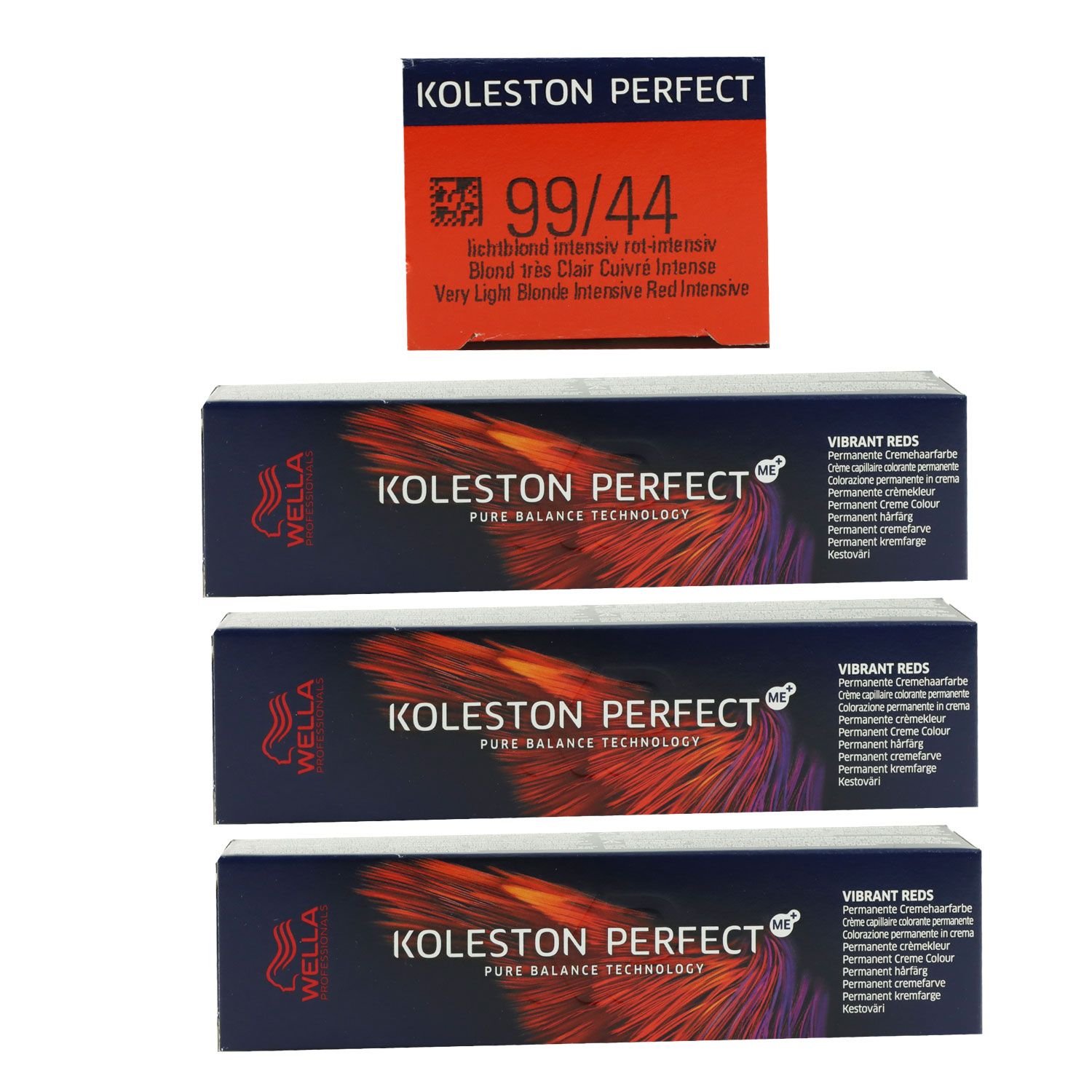 Wella Koleston Vibrant Reds 3 x 60 ml 99/44 lichtblond intensiv rot intensiv Set