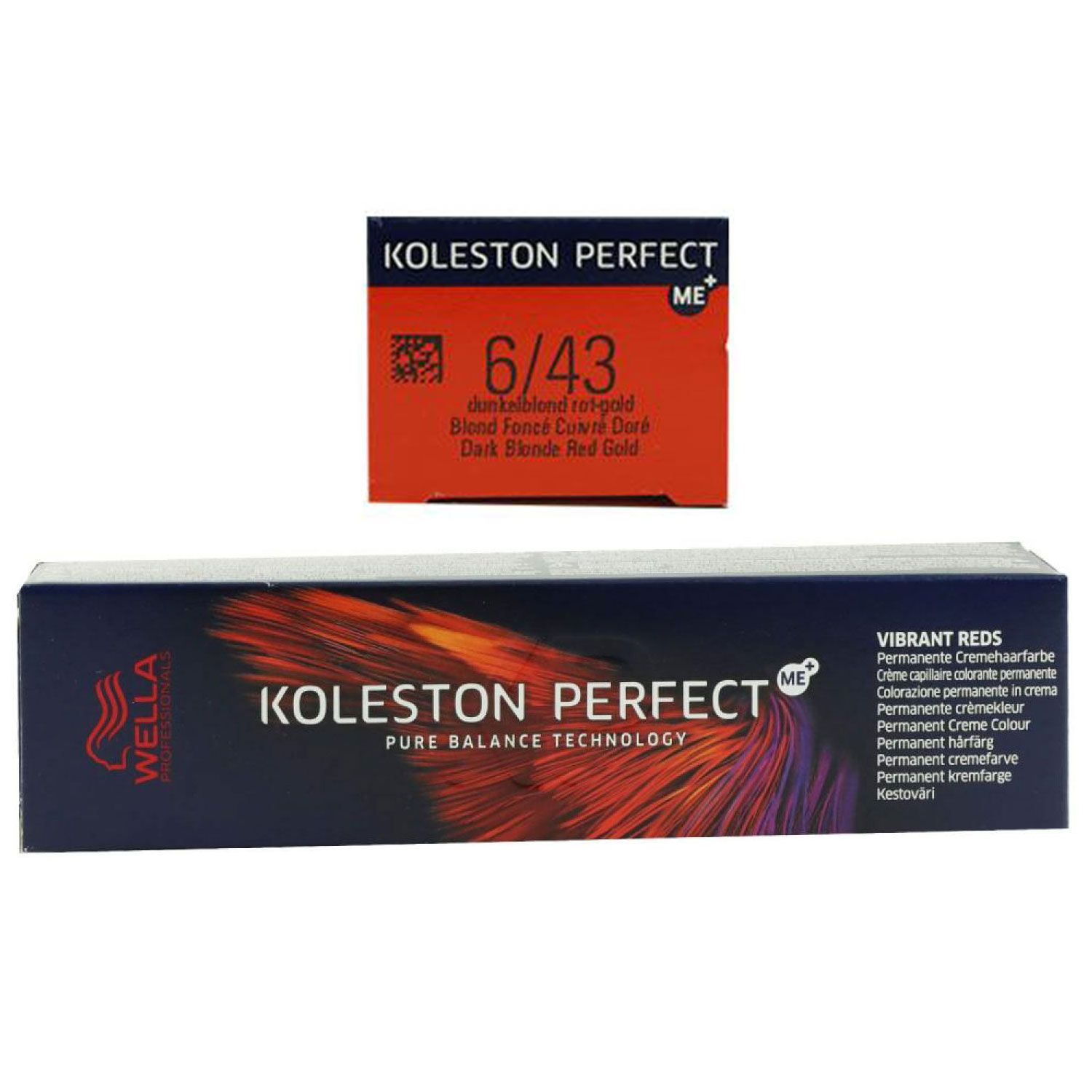Wella Koleston Vibrant Reds 60 ml 6/43 dunkelblond rotgold