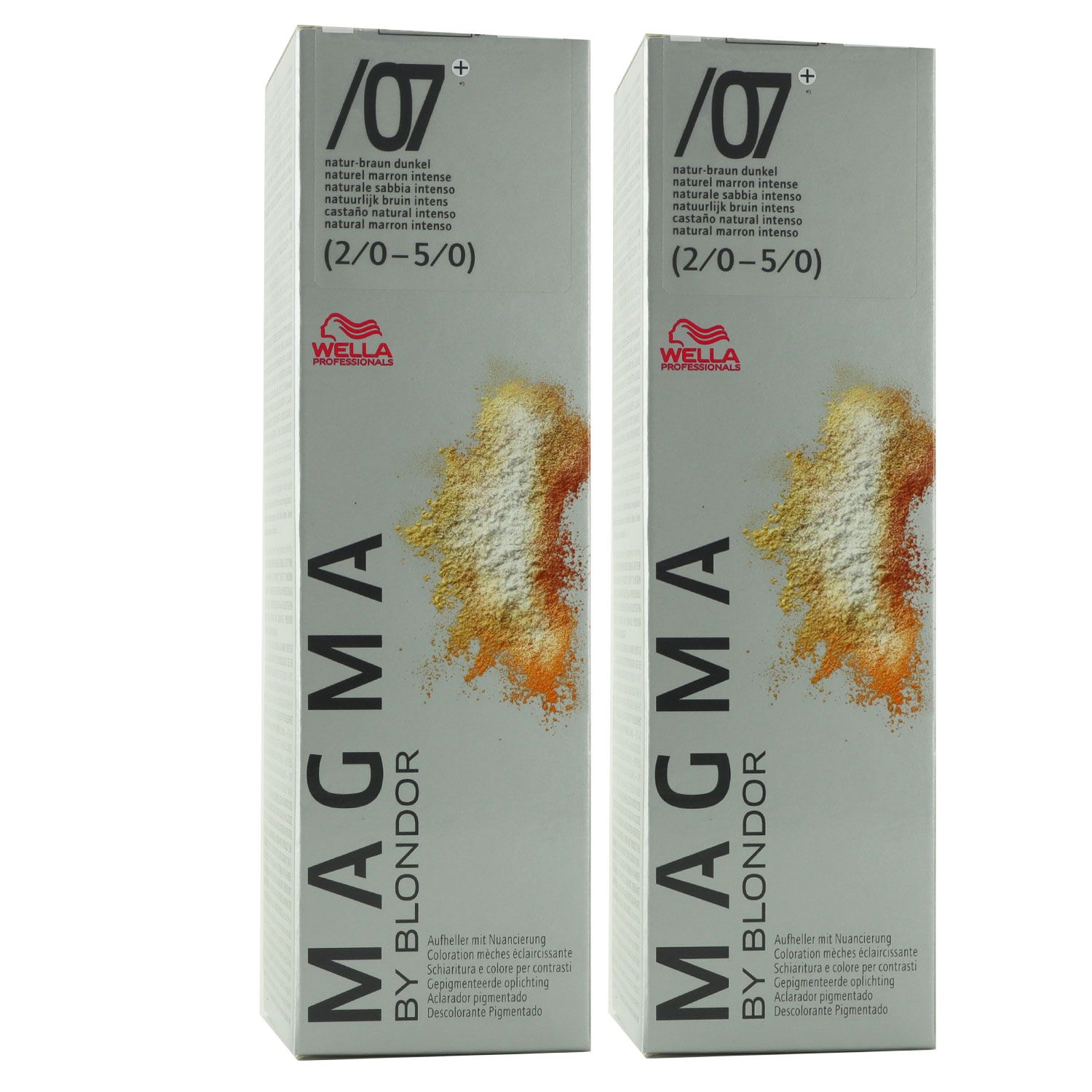 Wella Magma 2 x 120 g /07+ natur-braun dunkel aufhellende Str�hnen-Haarfarbe Set