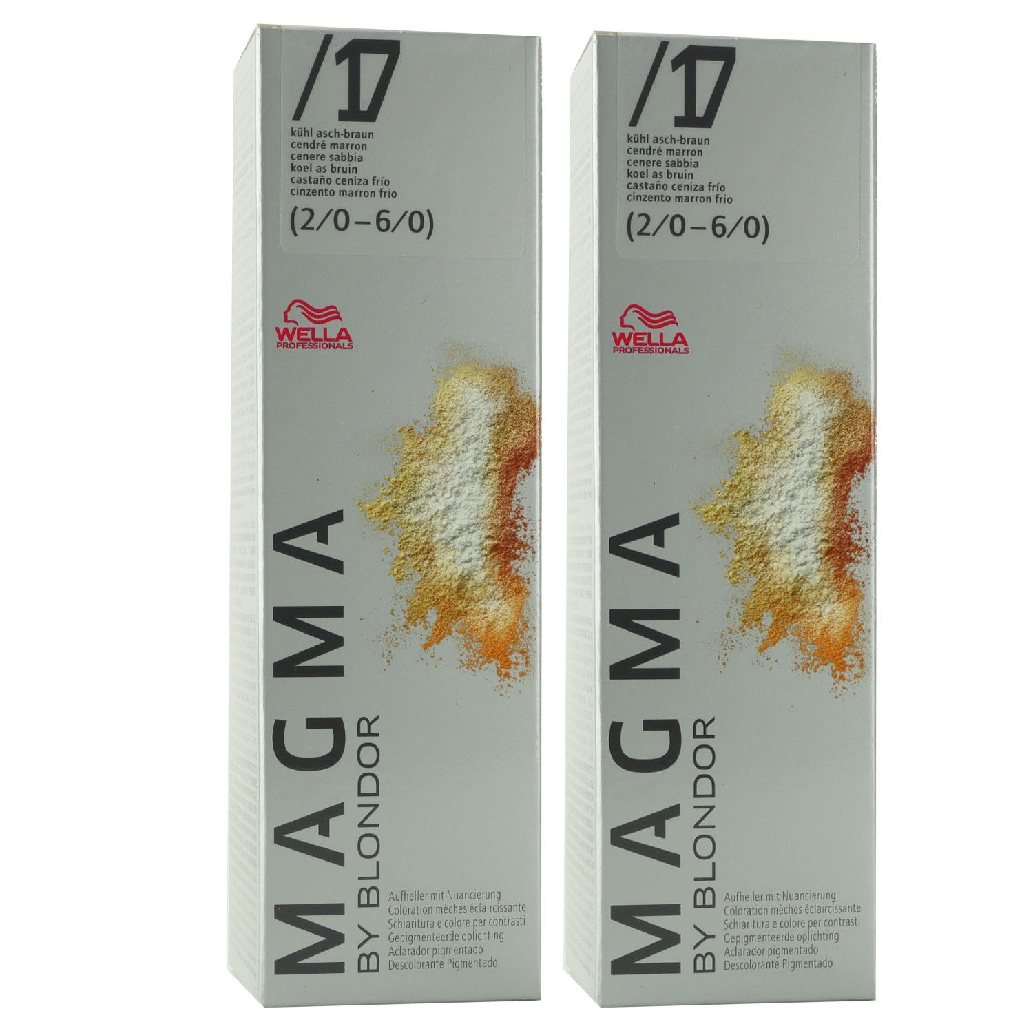 Wella Magma 2 x 120 g /17 k�hl asch-braun aufhellende Str�hnen-Haarfarbe Set
