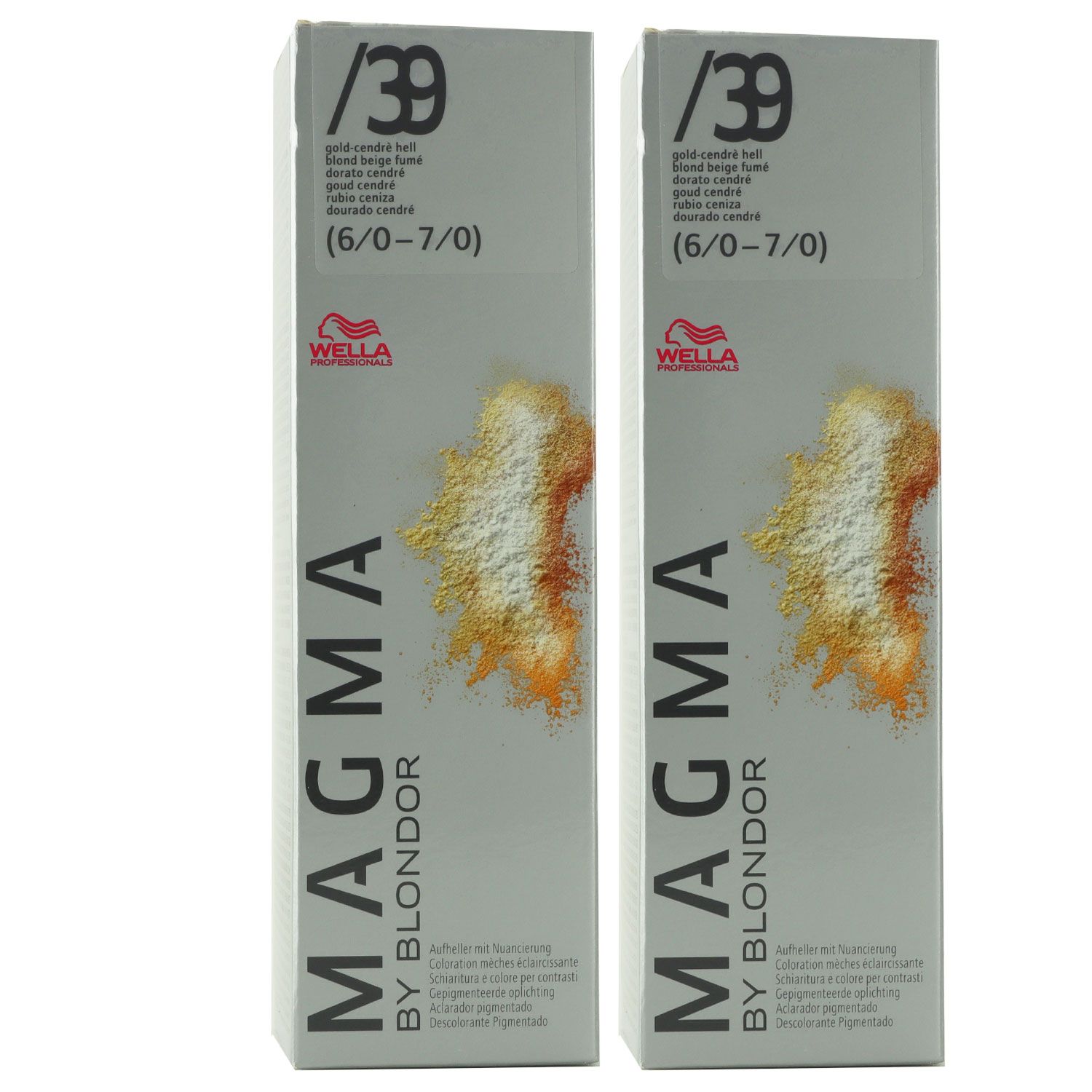 Wella Magma 2 x 120 g /39 gold-cendre hell aufhellende Str�hnen-Haarfarbe Set