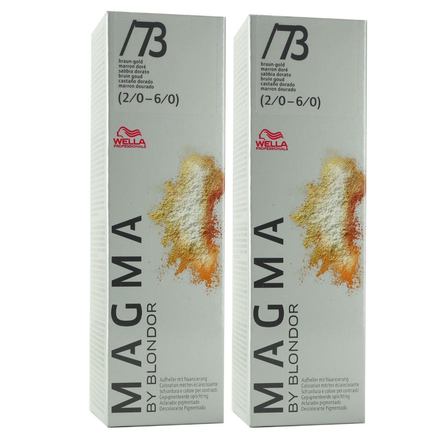 Wella Magma  2 x 120 g /73 braun-gold aufhellende Str�hnen-Haarfarbe Set