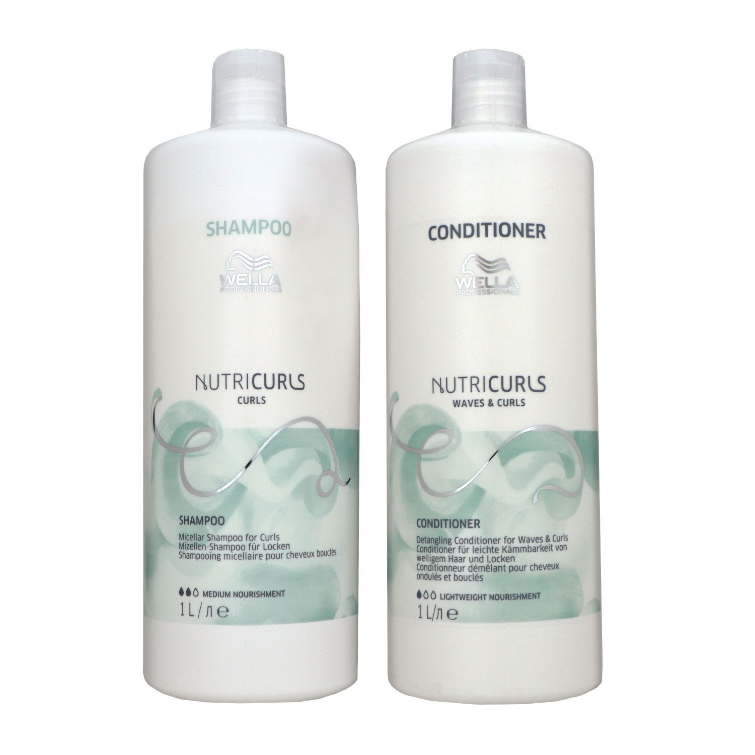 Wella Nutricurls 1000 ml Shampoo & 1000 ml Conditioner Set
