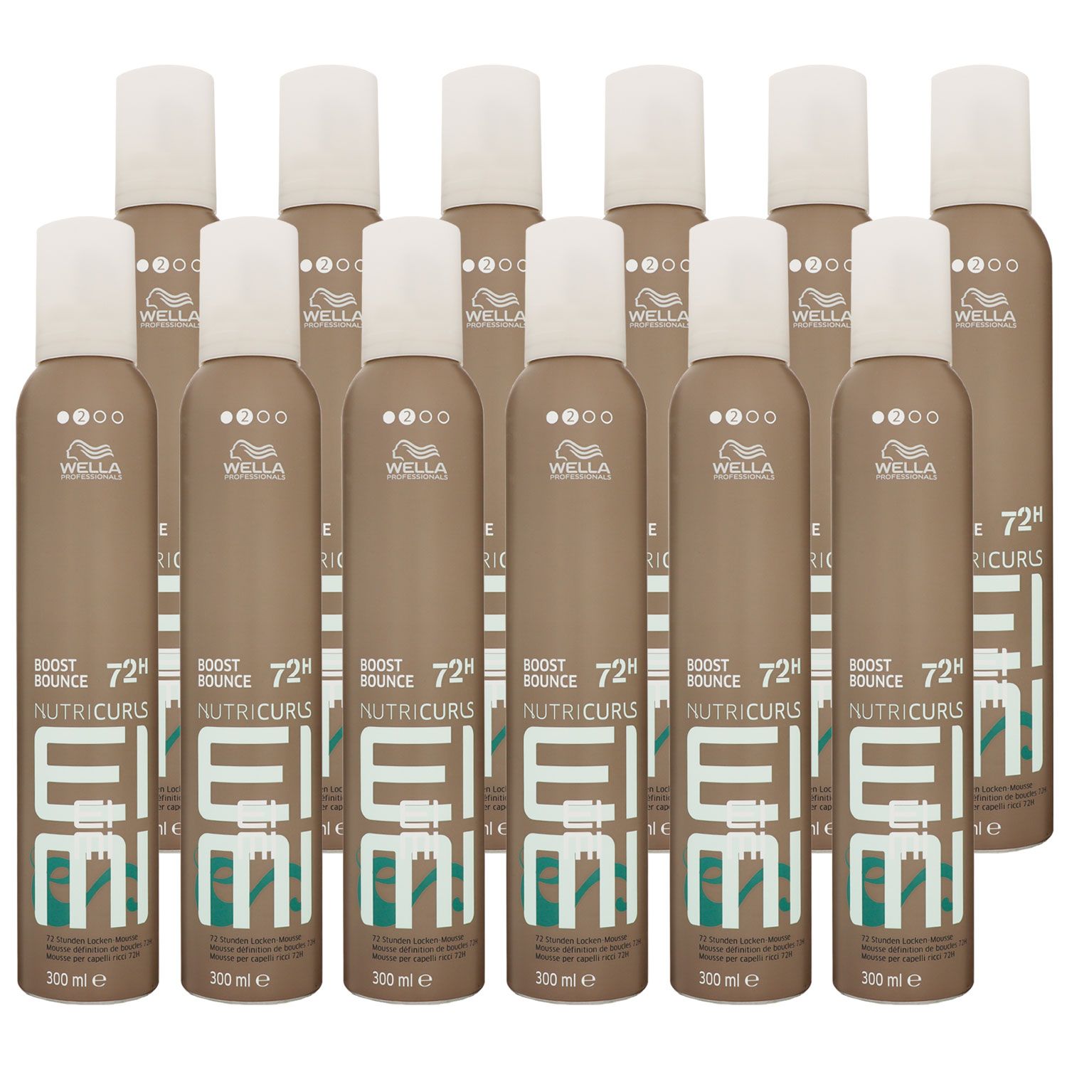 Wella Nutricurls Boost Bounce 12 x 300 ml Locken Schaumfestiger Set