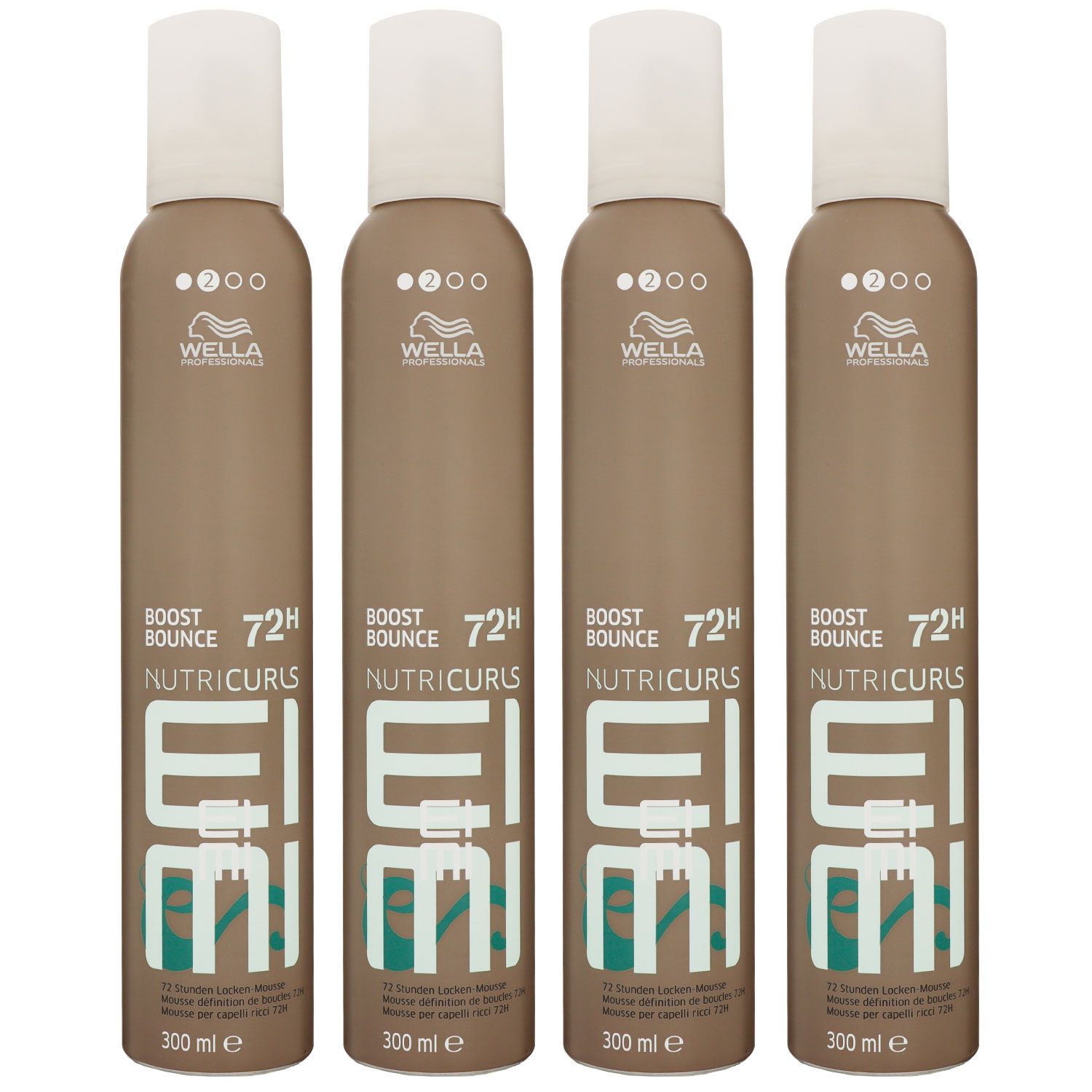 Wella Nutricurls Boost Bounce 4 x 300 ml Locken Schaumfestiger Set