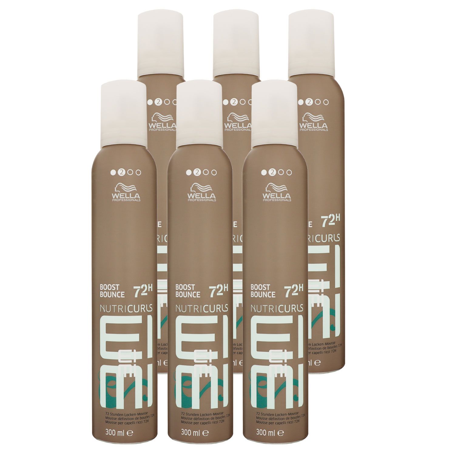 Wella Nutricurls Boost Bounce 6 x 300 ml Locken Schaumfestiger Set