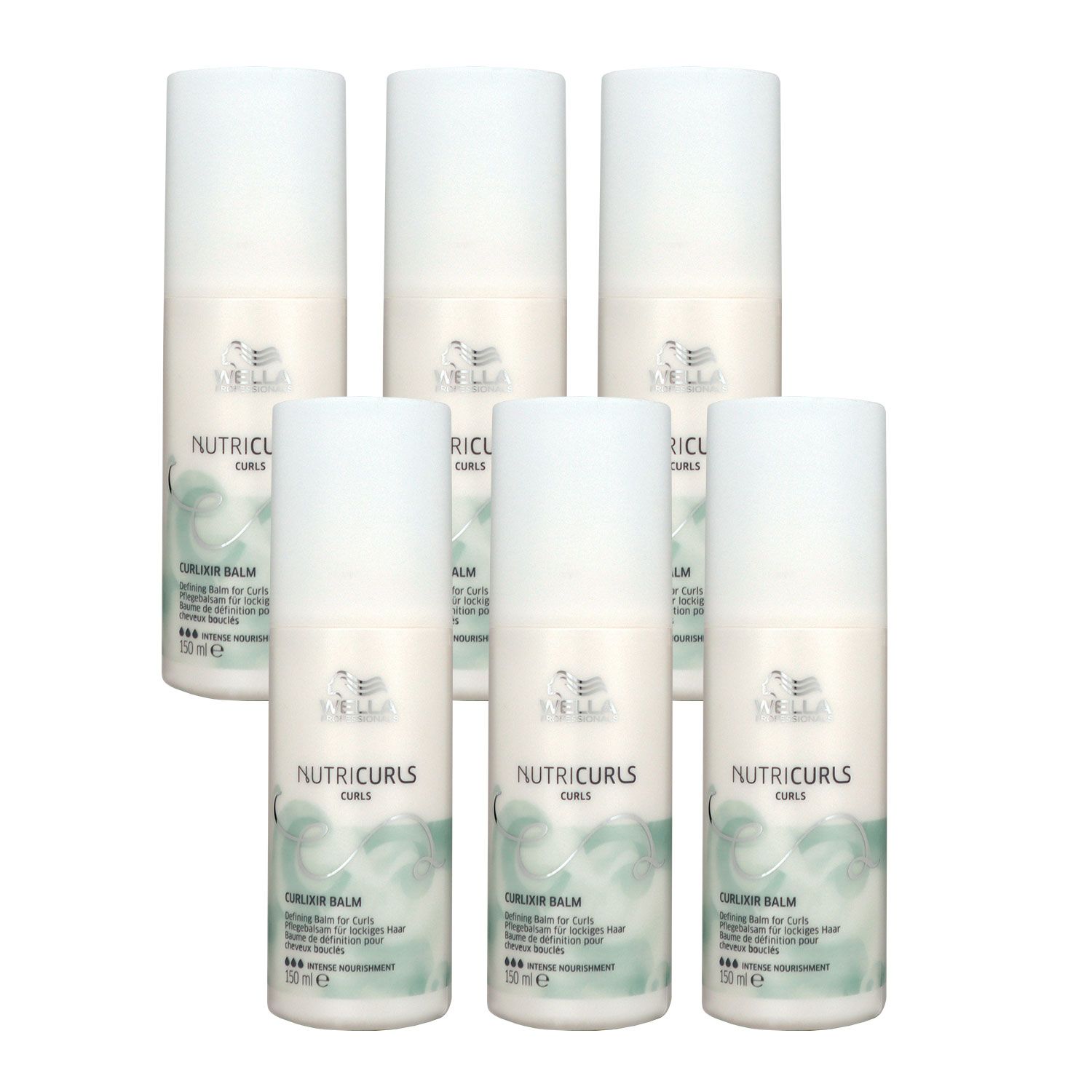 Wella Nutricurls Curlixir Balm Lockenbalsam 6 x 150 ml Leave In Set