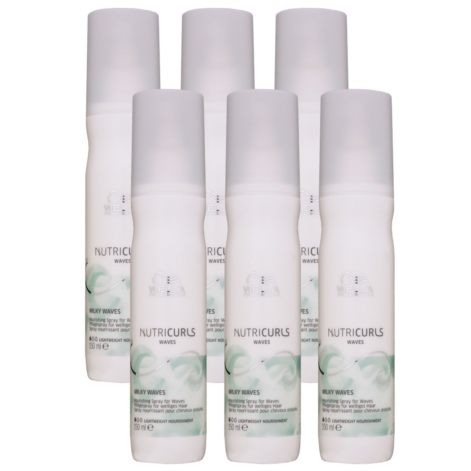 Wella Nutricurls Milky Waves Leave-In Pflegespray 6 x 150 ml Set