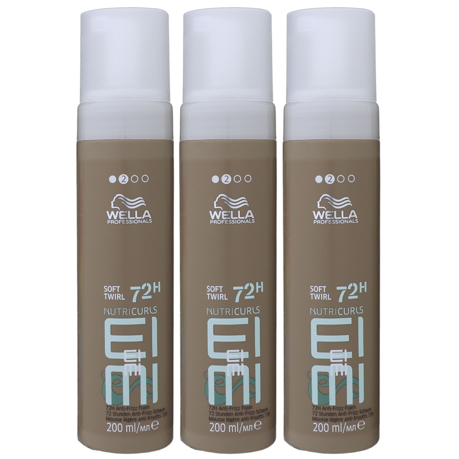 Wella Nutricurls Soft Twirl 3 x 200 ml Anti-Frizz-Schaum Set