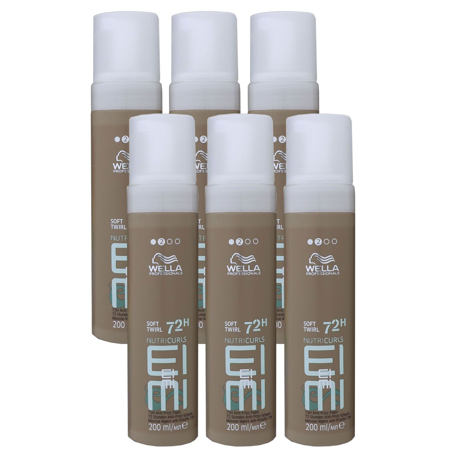 Wella Nutricurls Soft Twirl 6 x 200 ml Anti-Frizz-Schaum Set