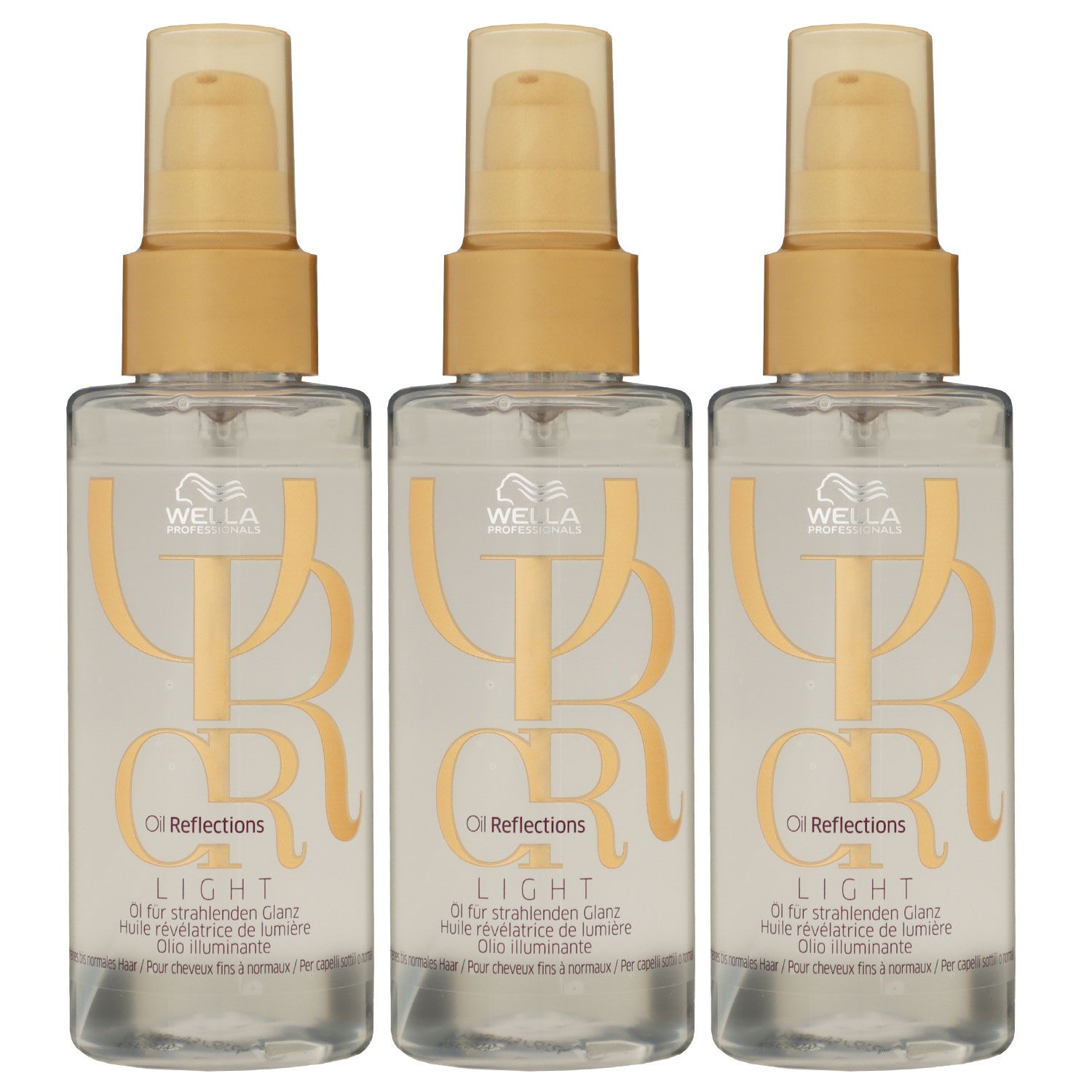 Wella Oil Reflections Light Oil 3 x 100 ml Haarpflege�l Set