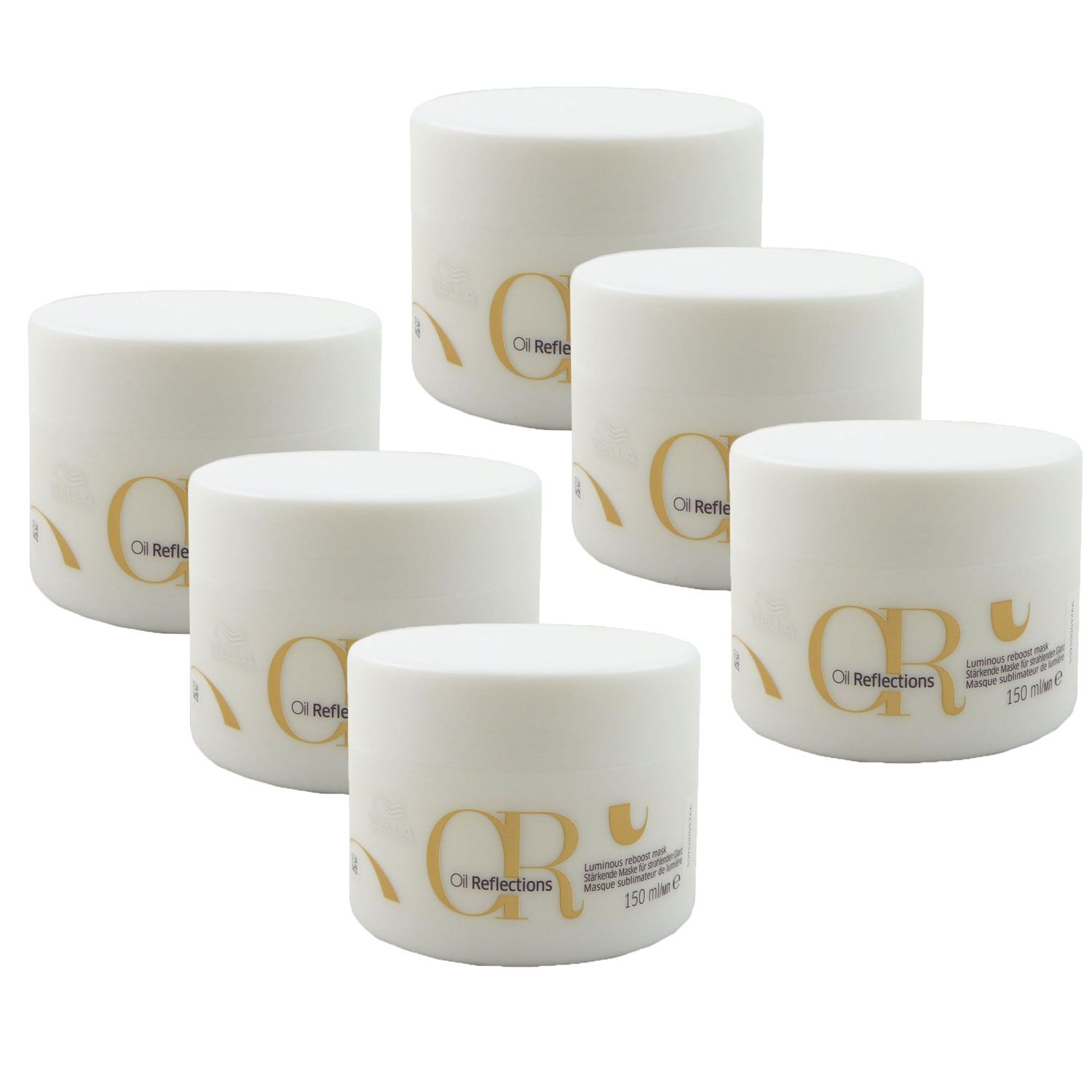 Wella Oil Reflections Maske 6 x 150 ml Haarmaske Set