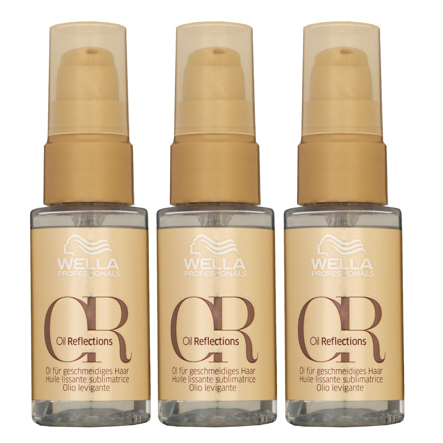 Wella Oil Reflections Smoothening Oil 3 x 30 ml Haarpflege�l Set