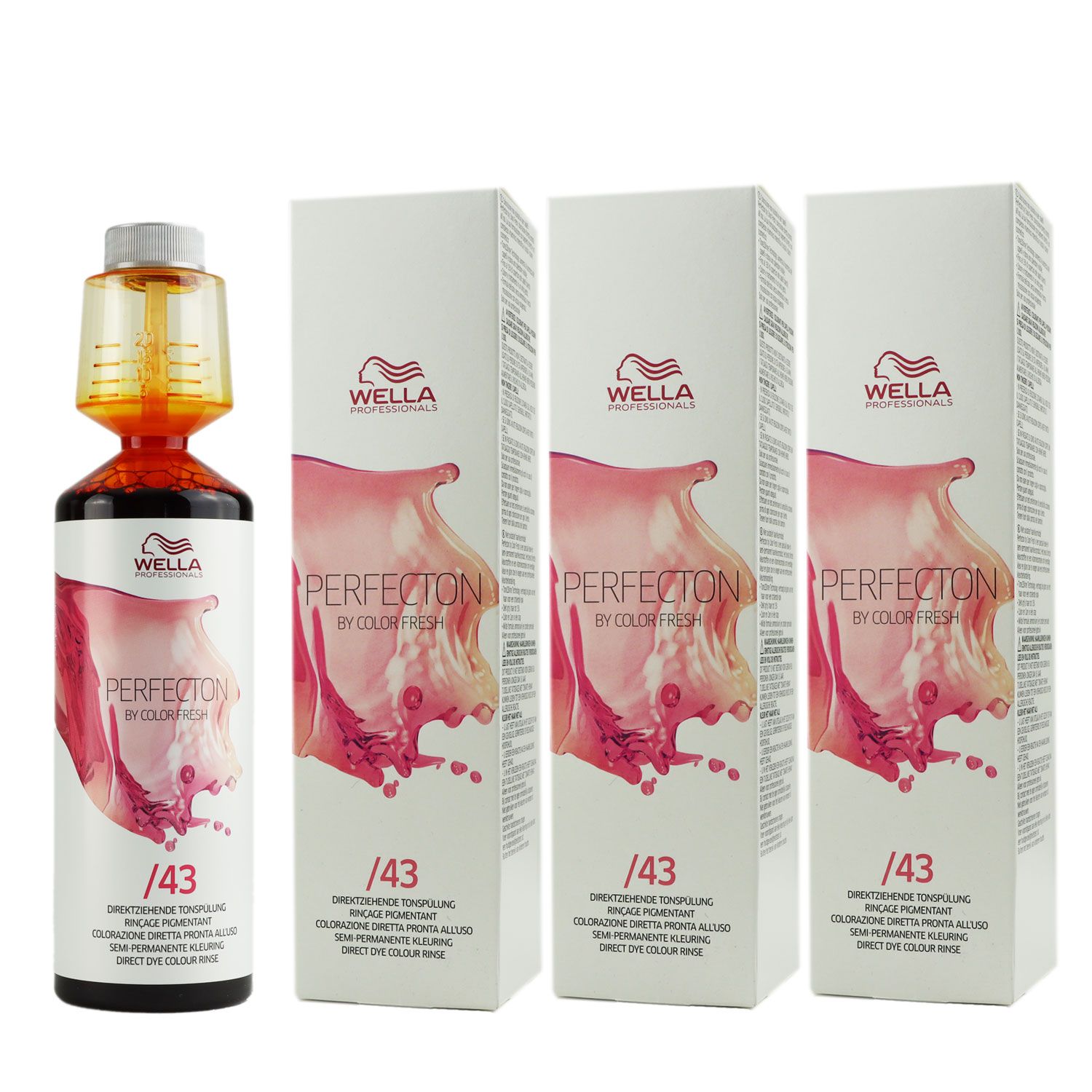 Wella Perfecton by Color Fresh 3 x 250 ml /43 rot - gold Tonsp�lung Set