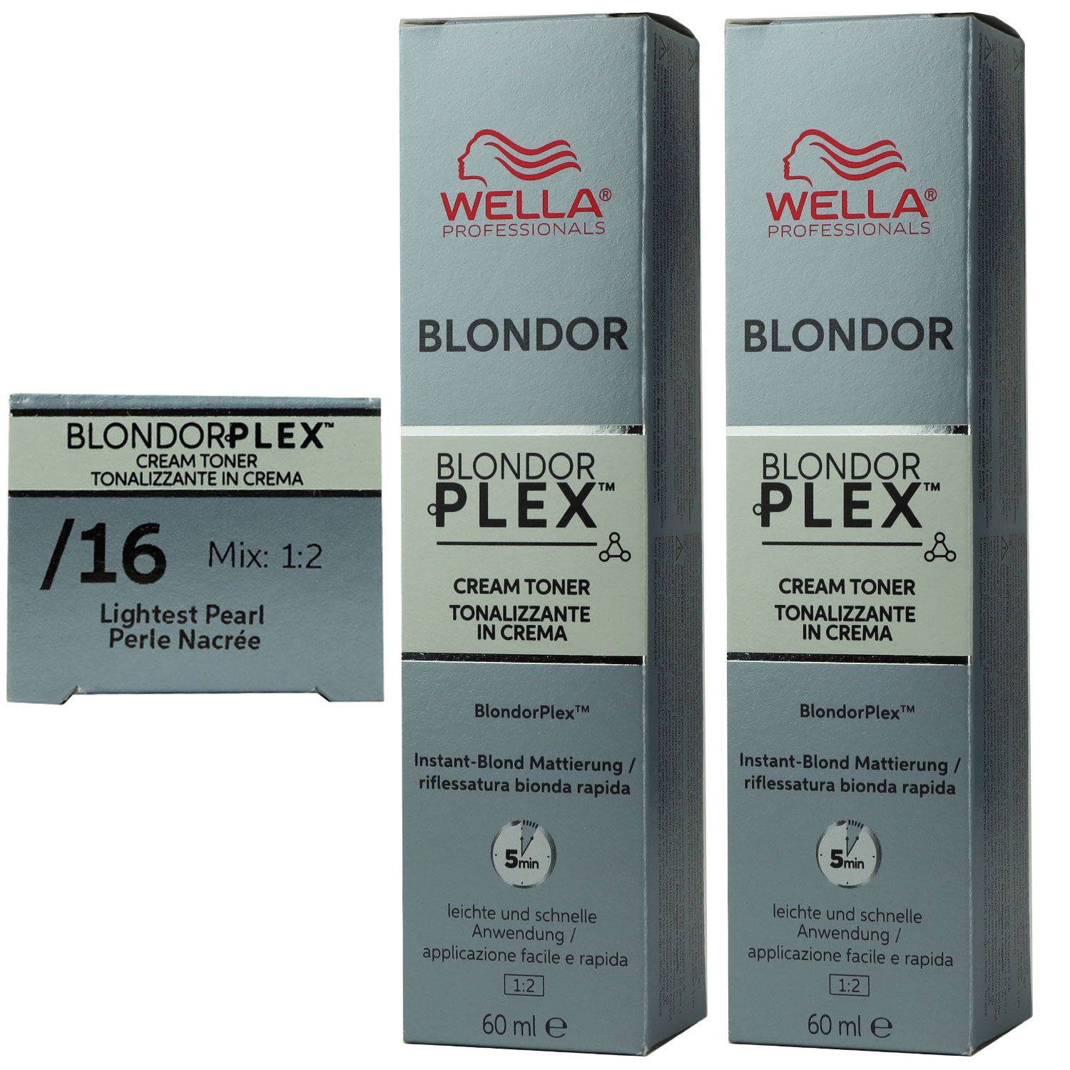 Wella Plex Cream Toners 2 x 60 ml /16 Lightest Pearl