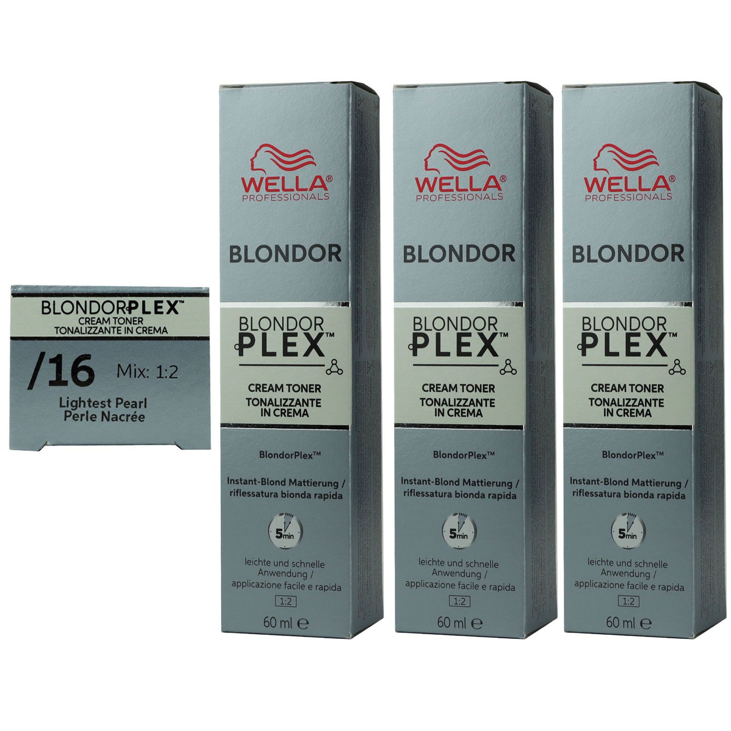 Wella Plex Cream Toners 3 x 60 ml /16 Lightest Pearl