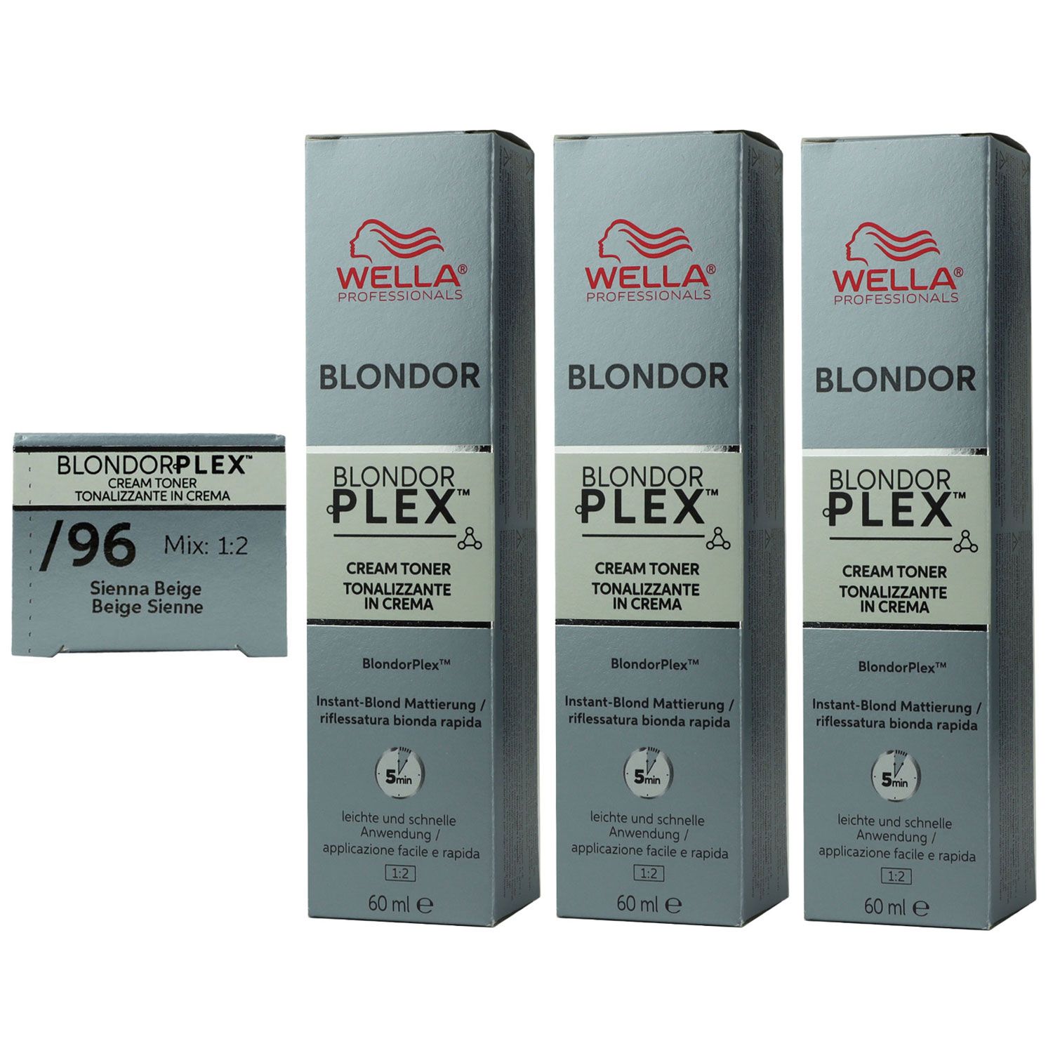 Wella Plex Cream Toners 3 x 60 ml /96 Sienna Beige