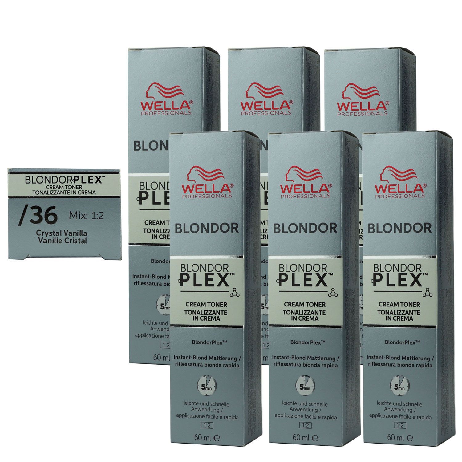 Wella Plex Cream Toners 6 x 60 ml /36 Crystal Vanilla