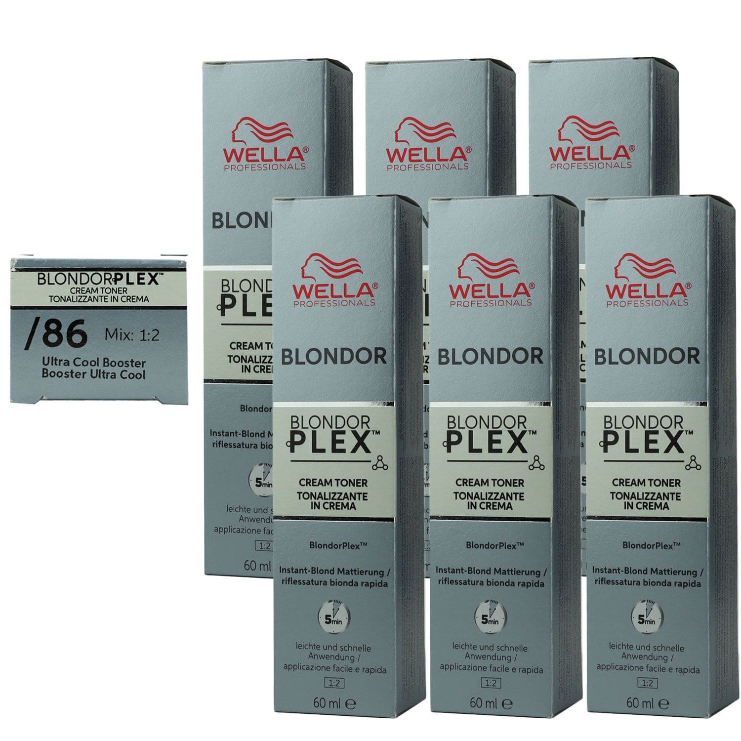 Wella Plex Cream Toners 6 x 60 ml /86 Ultra Cool Booster