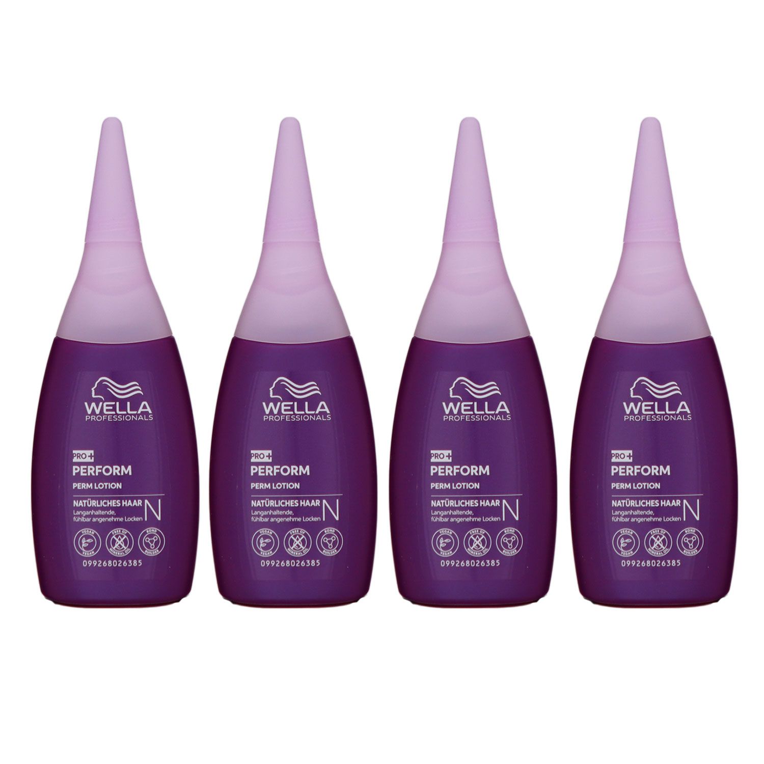 Wella Pro + Perform Perm Lotion 4 x 75 ml N nat�rliches Haar Well Lotion Set