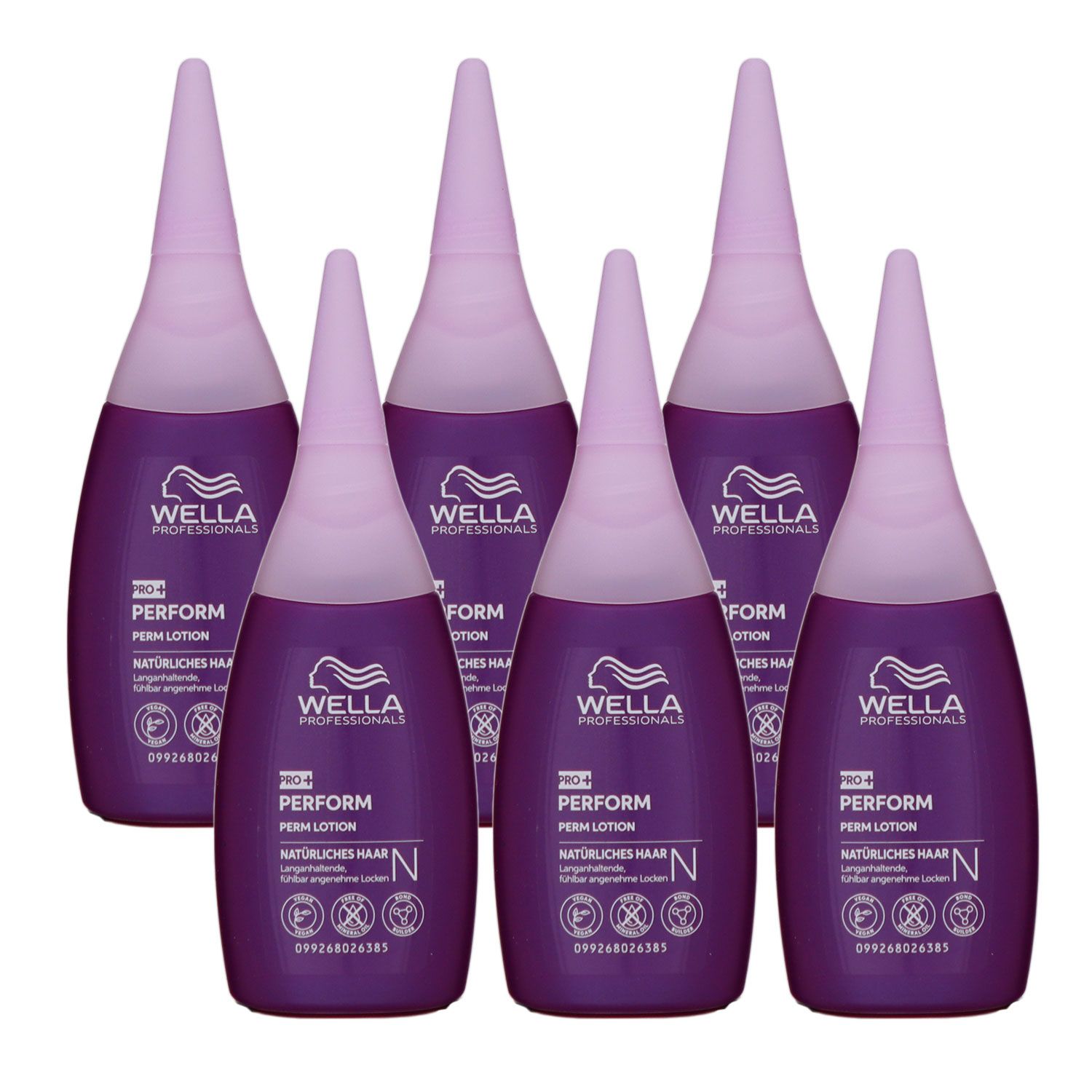Wella Pro + Perform Perm Lotion 6 x 75 ml N nat�rliches Haar Well Lotion Set