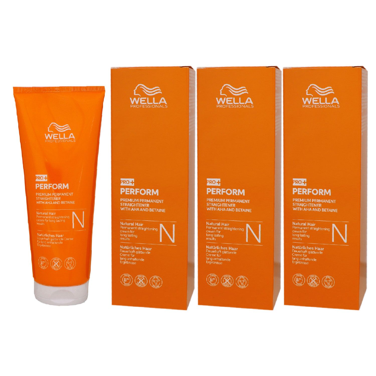 Wella Pro+ Perform Straightener N 3 x 200 ml Gl�ttungscreme Set