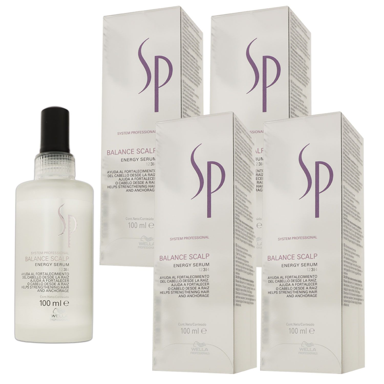 Wella SP Balance Scalp 4 x 100 ml Energy Serum Set