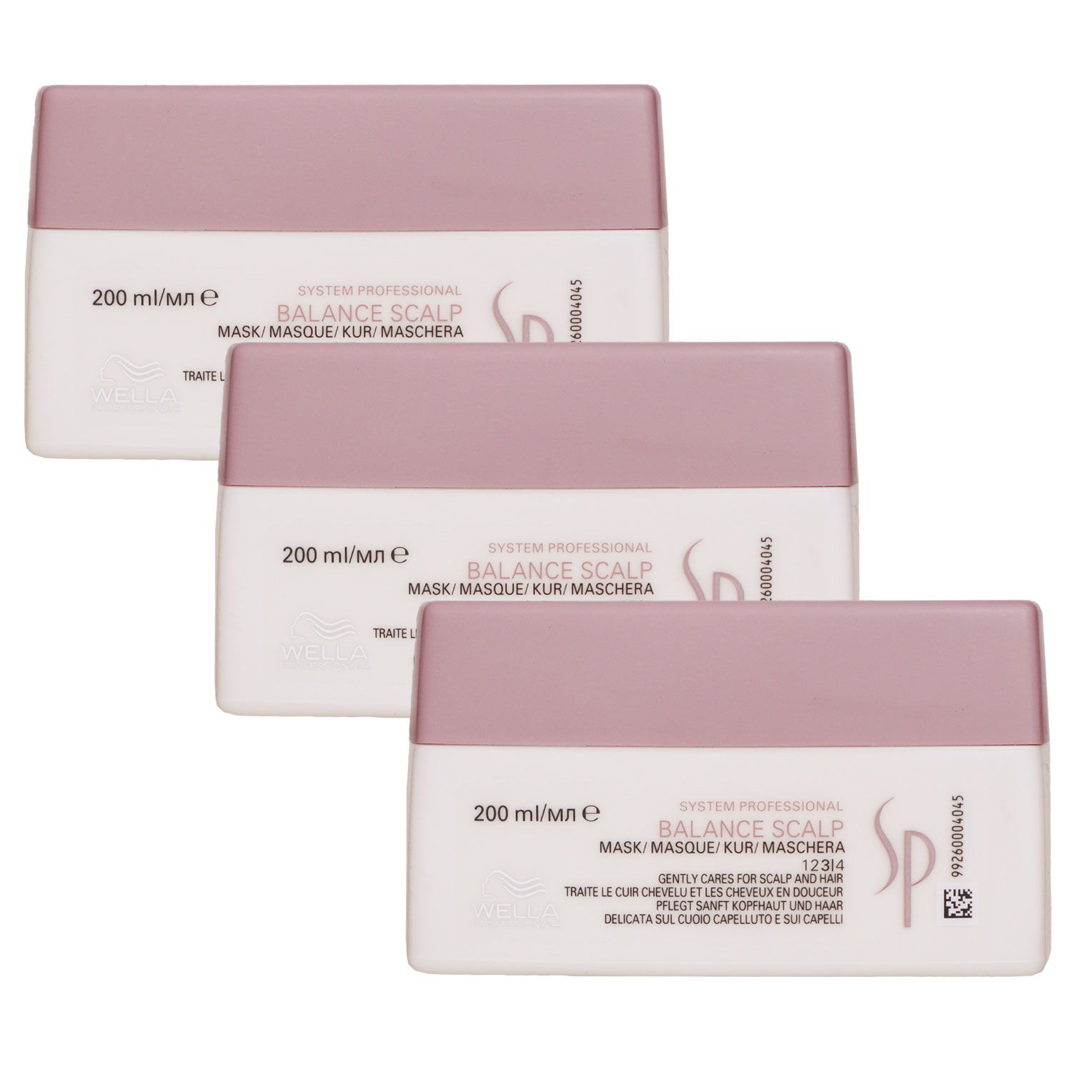 Wella SP Balance Scalp Mask 3 x 200 ml Haarkur f�r empfindliche Kopfhaut Set