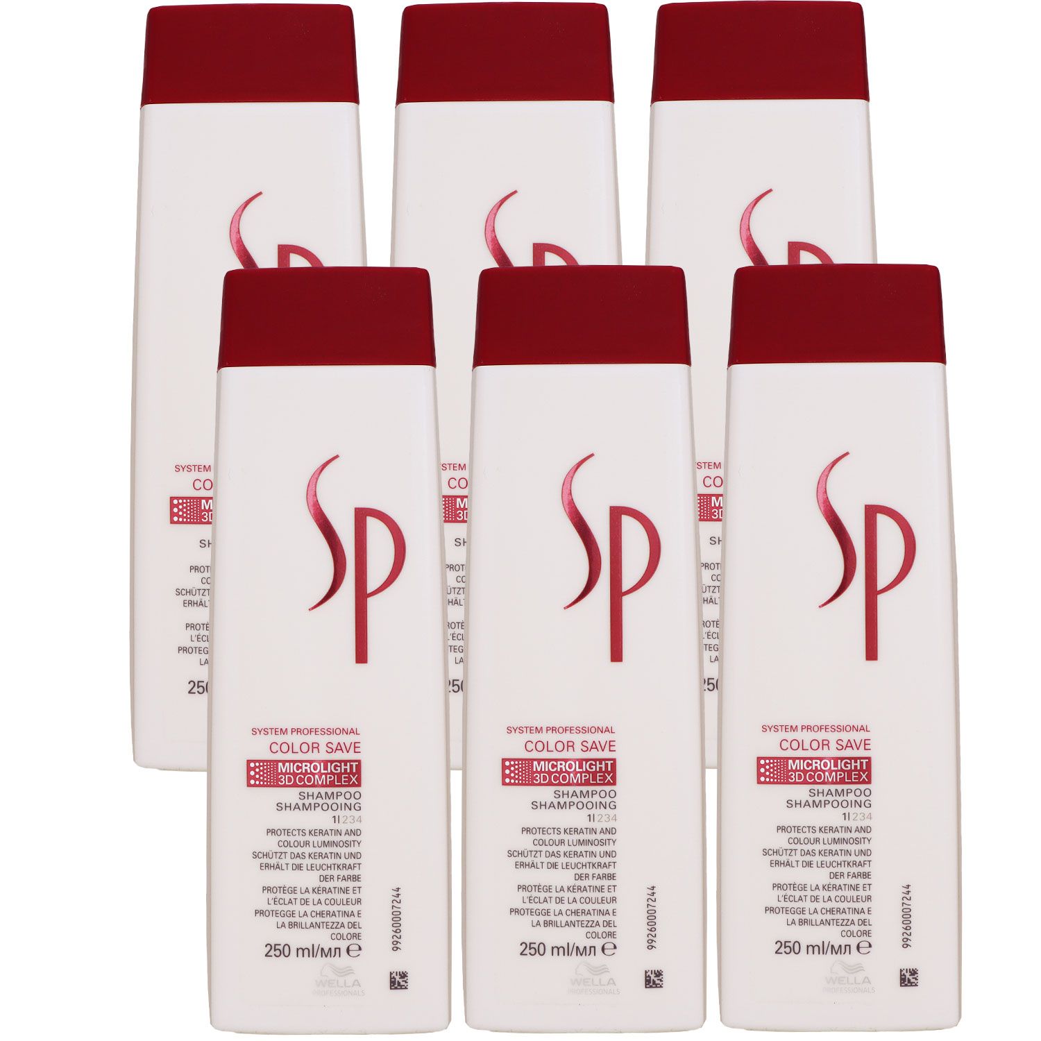 Wella SP Color Save 6 x 250 ml Shampoo Set