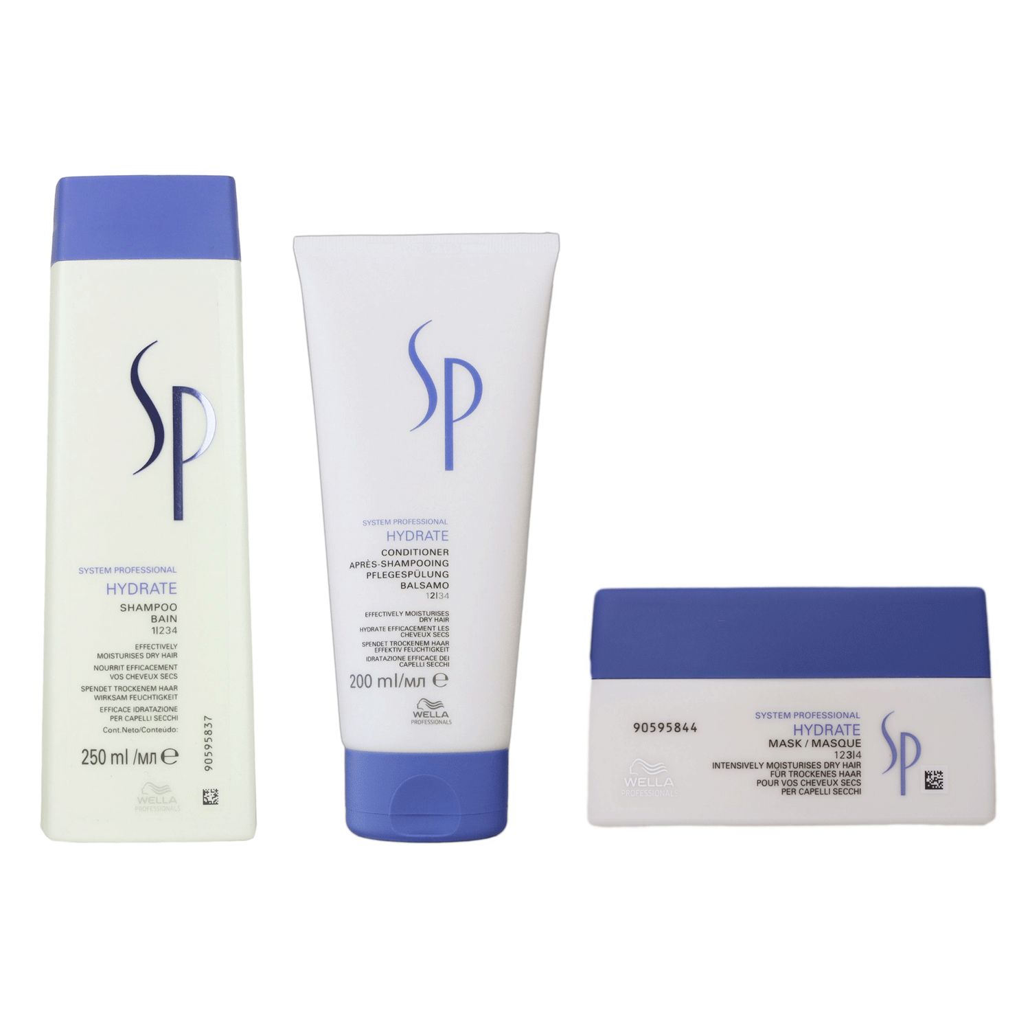 Wella SP Hydrate 250 ml Shampoo & 200 ml Conditioner 200 ml Haarmaske Set