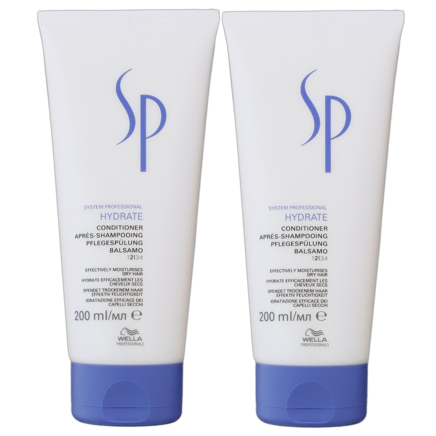 Wella SP Hydrate Conditioner 2 x 200 ml f�r trockenes Haar spendet Feuchtigkeit Set