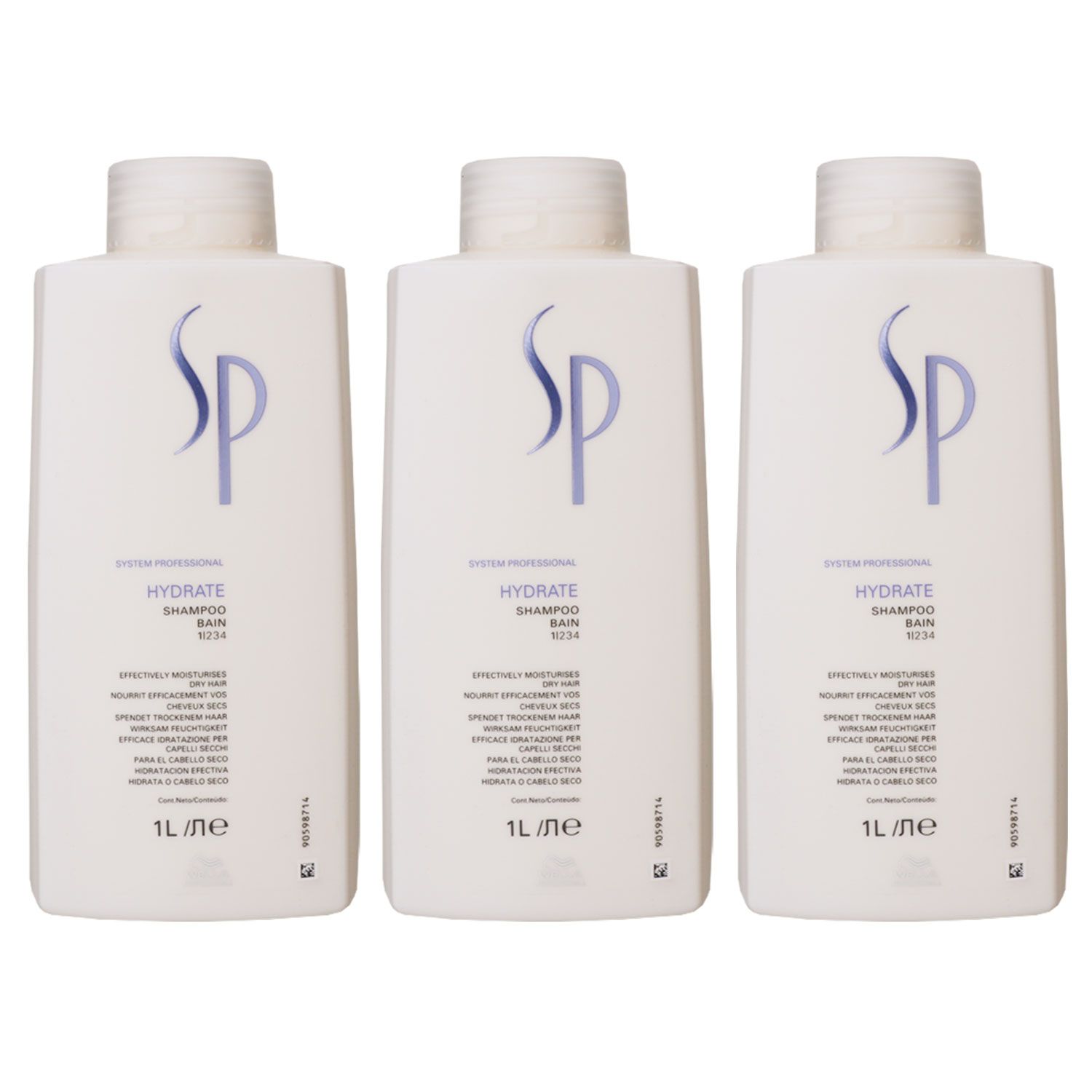 Wella SP Hydrate Shampoo 3 x 1000 ml f�r normales trockenes Haar Set