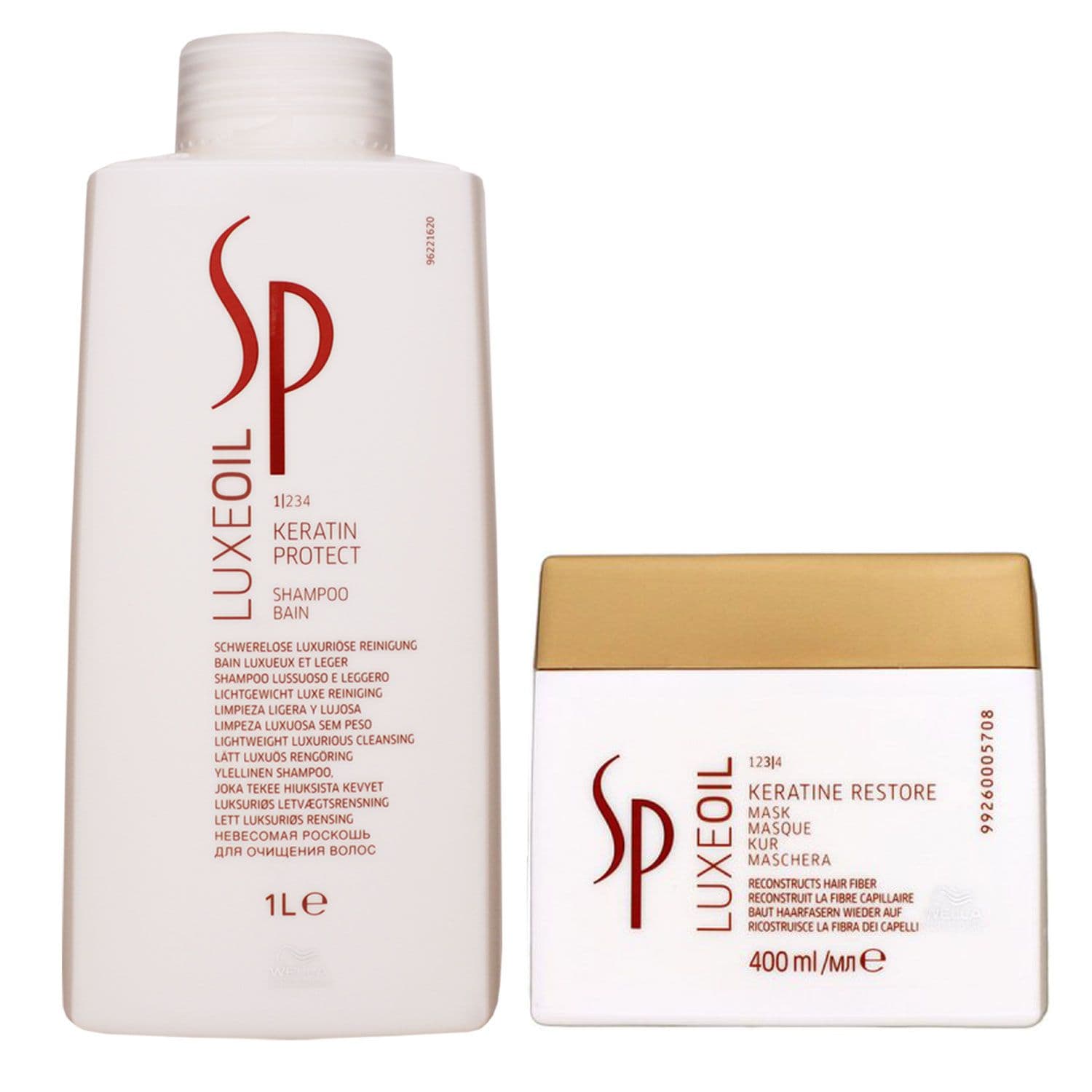 Wella SP Luxe Oil 1000 ml Shampoo & 400 ml Haarmaske Set