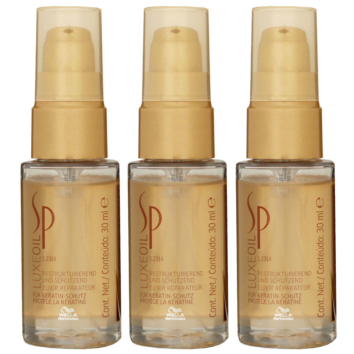 Wella SP Luxe Oil 3 x 30 ml Reconstructive Elixir Haar�l Set
