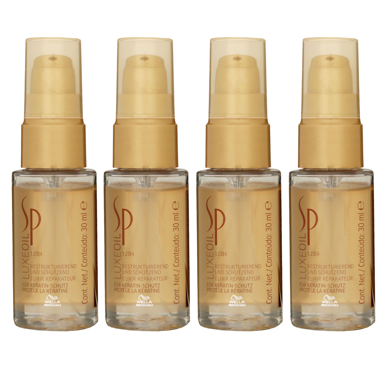 Wella SP Luxe Oil 4 x 30 ml Reconstructive Elixir Haar�l Set